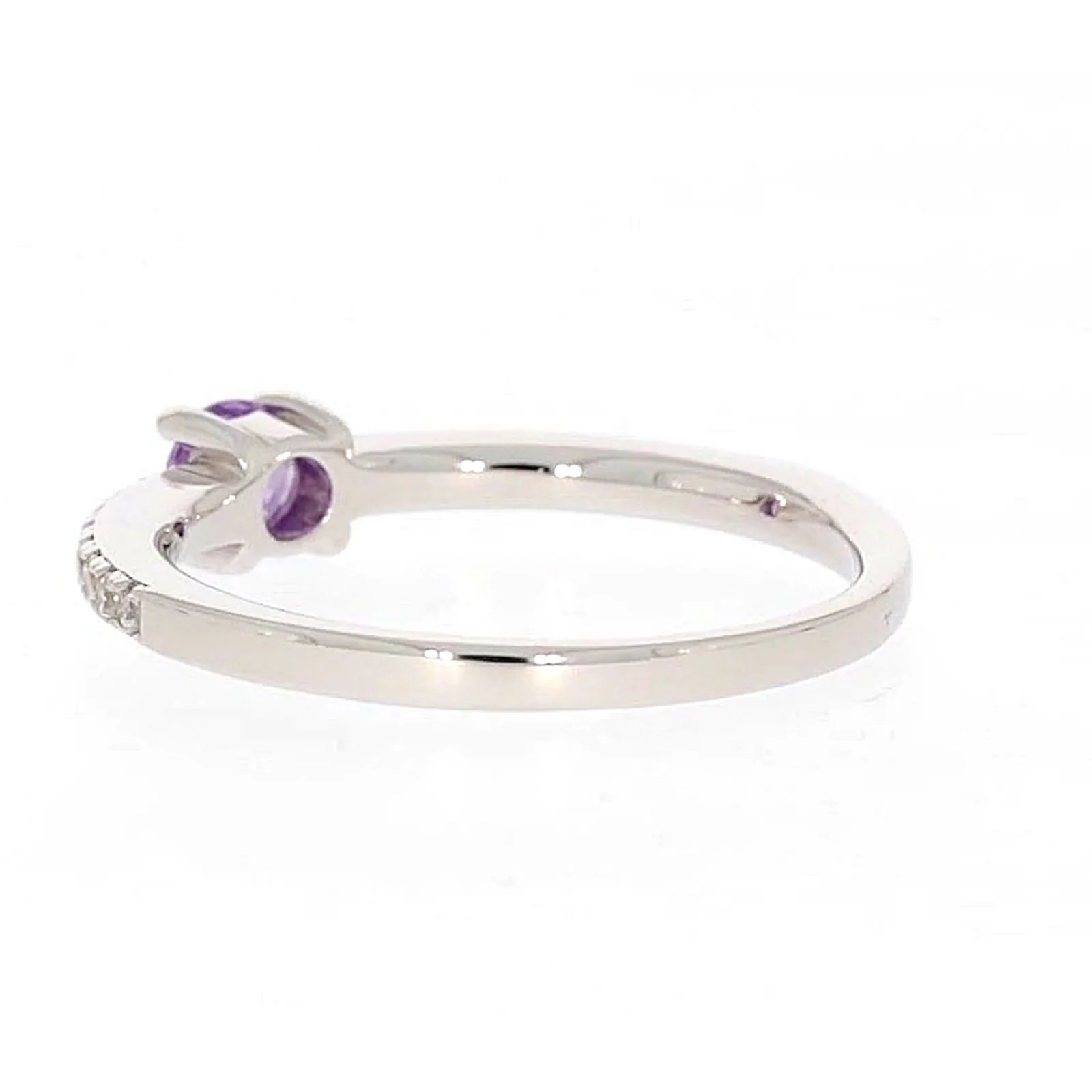 Sterling Silver Cubic Zirconia Stacker Ring - Image 30