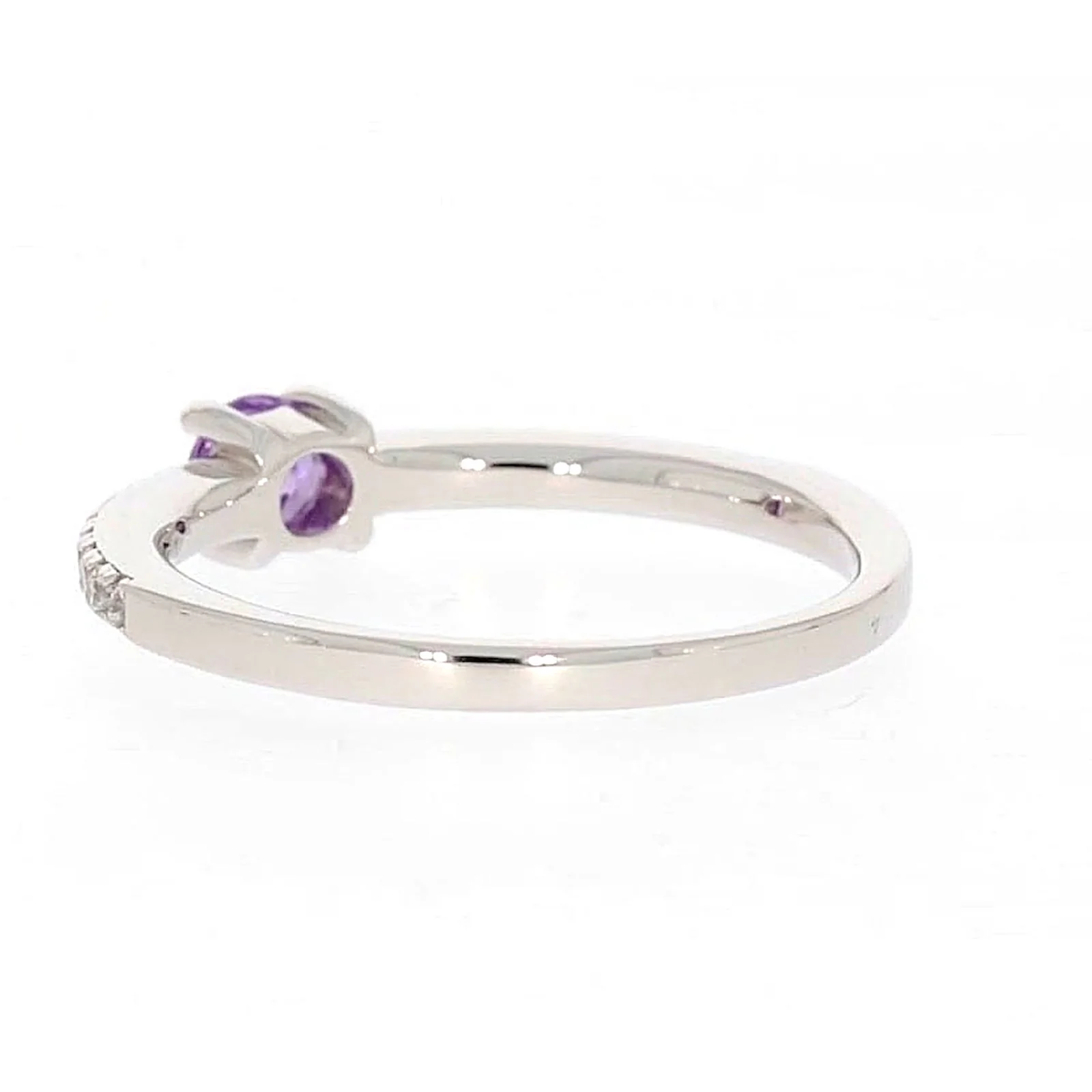 Sterling Silver Cubic Zirconia Stacker Ring - Image 31