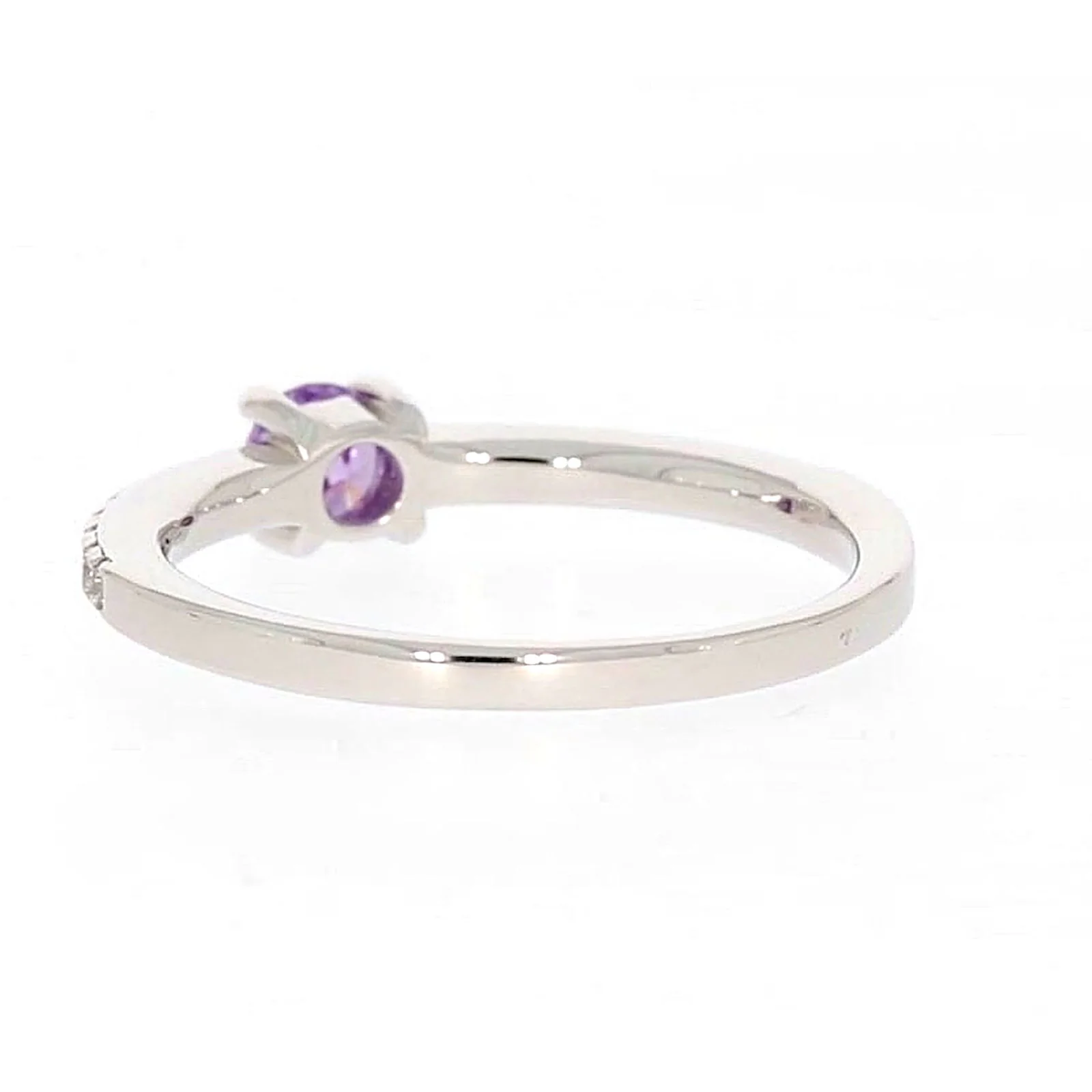 Sterling Silver Cubic Zirconia Stacker Ring - Image 33