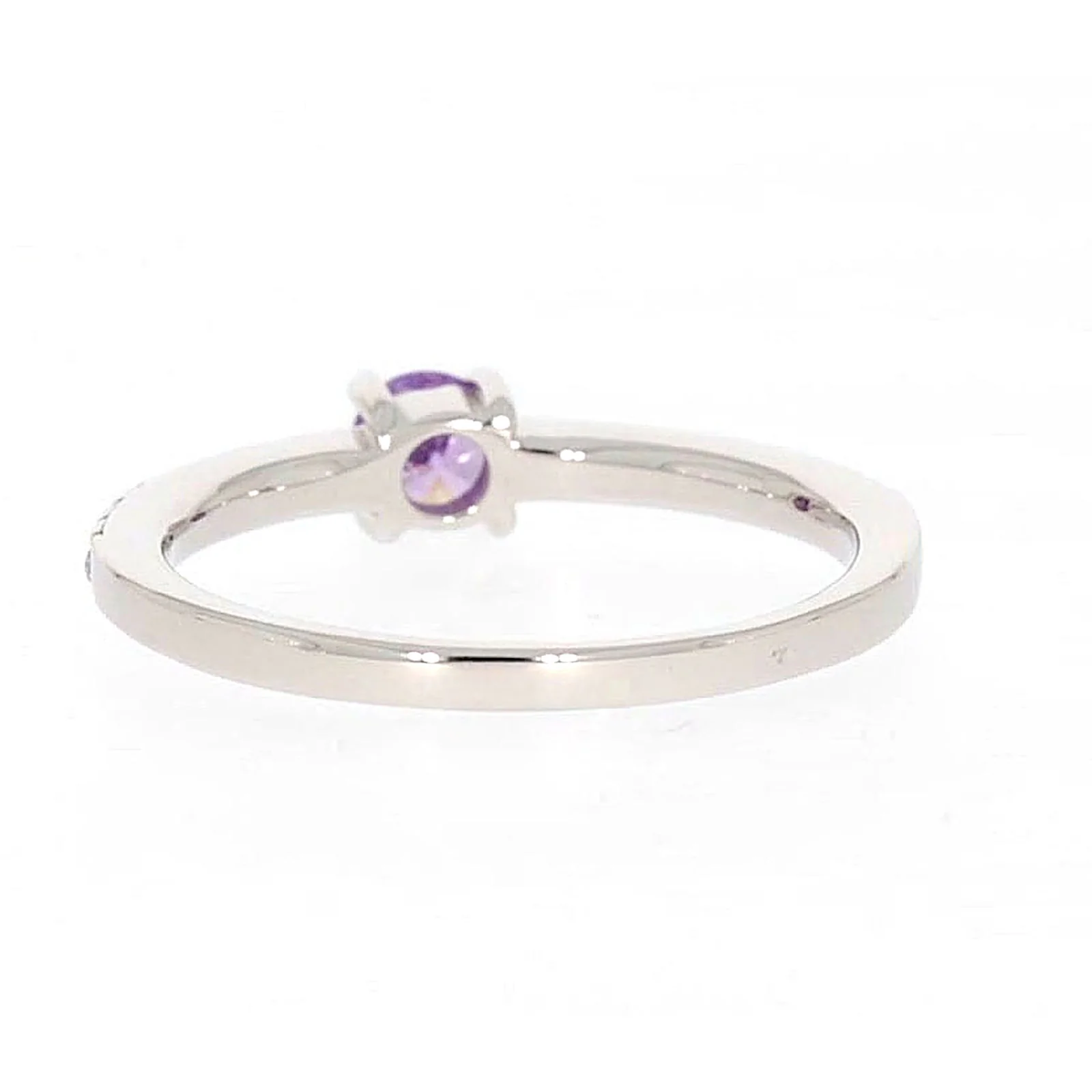 Sterling Silver Cubic Zirconia Stacker Ring - Image 36