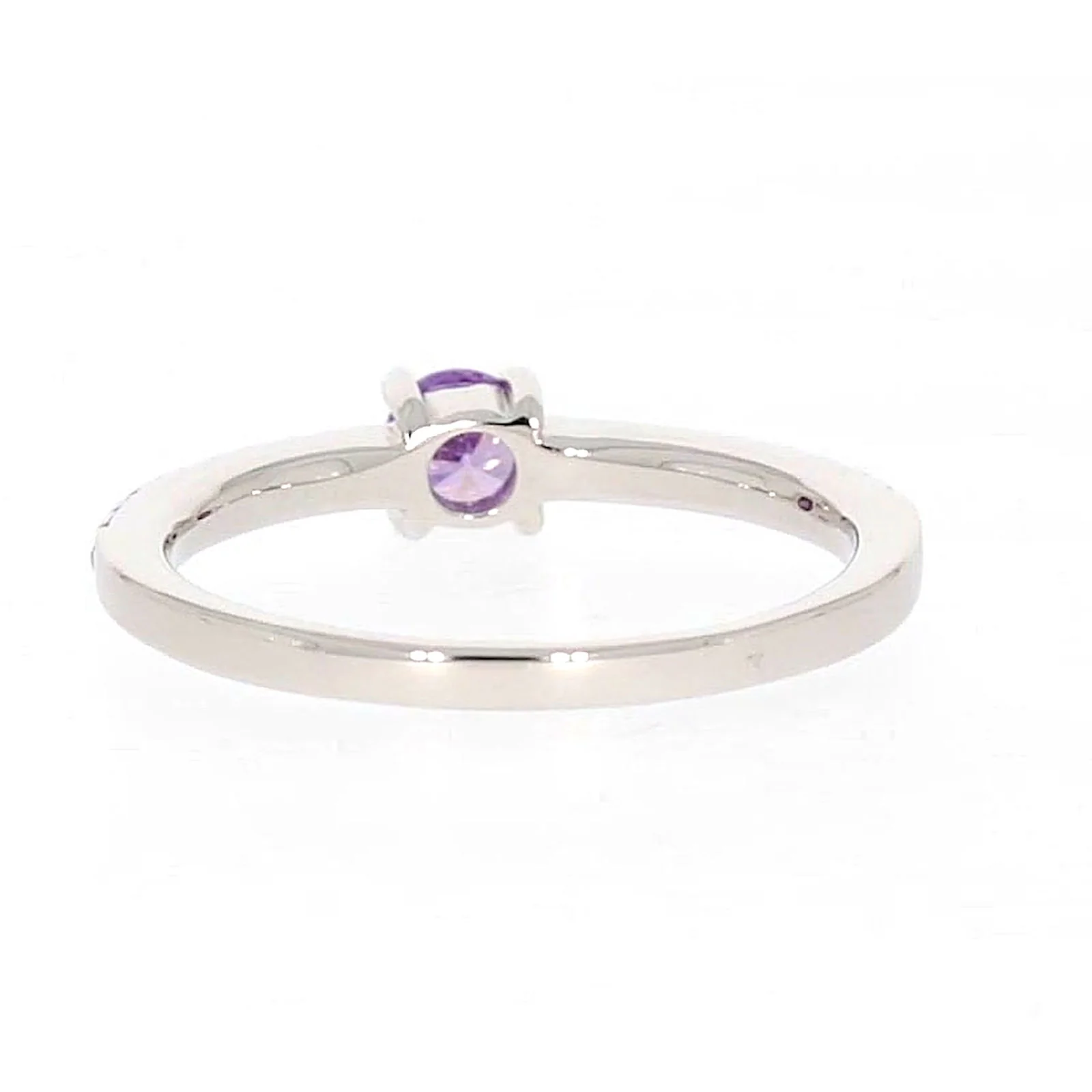 Sterling Silver Cubic Zirconia Stacker Ring - Image 37