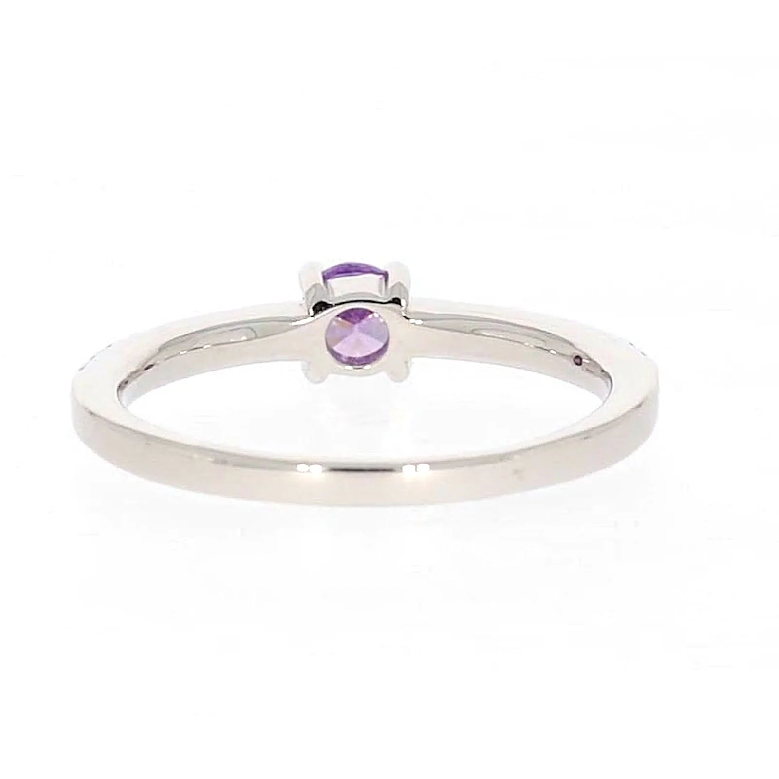 Sterling Silver Cubic Zirconia Stacker Ring - Image 38