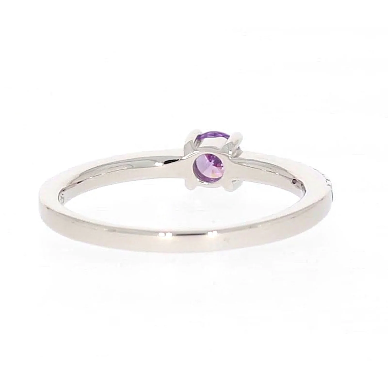 Sterling Silver Cubic Zirconia Stacker Ring - Image 41