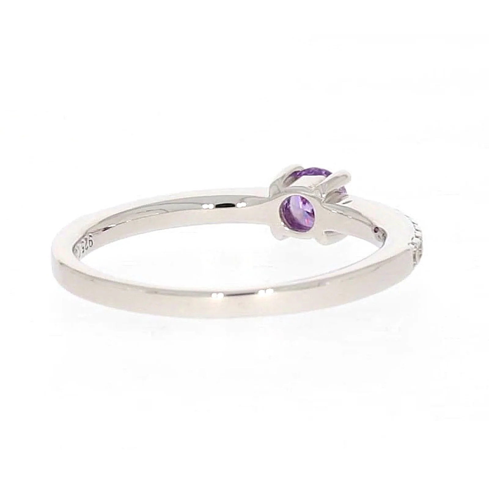 Sterling Silver Cubic Zirconia Stacker Ring - Image 44