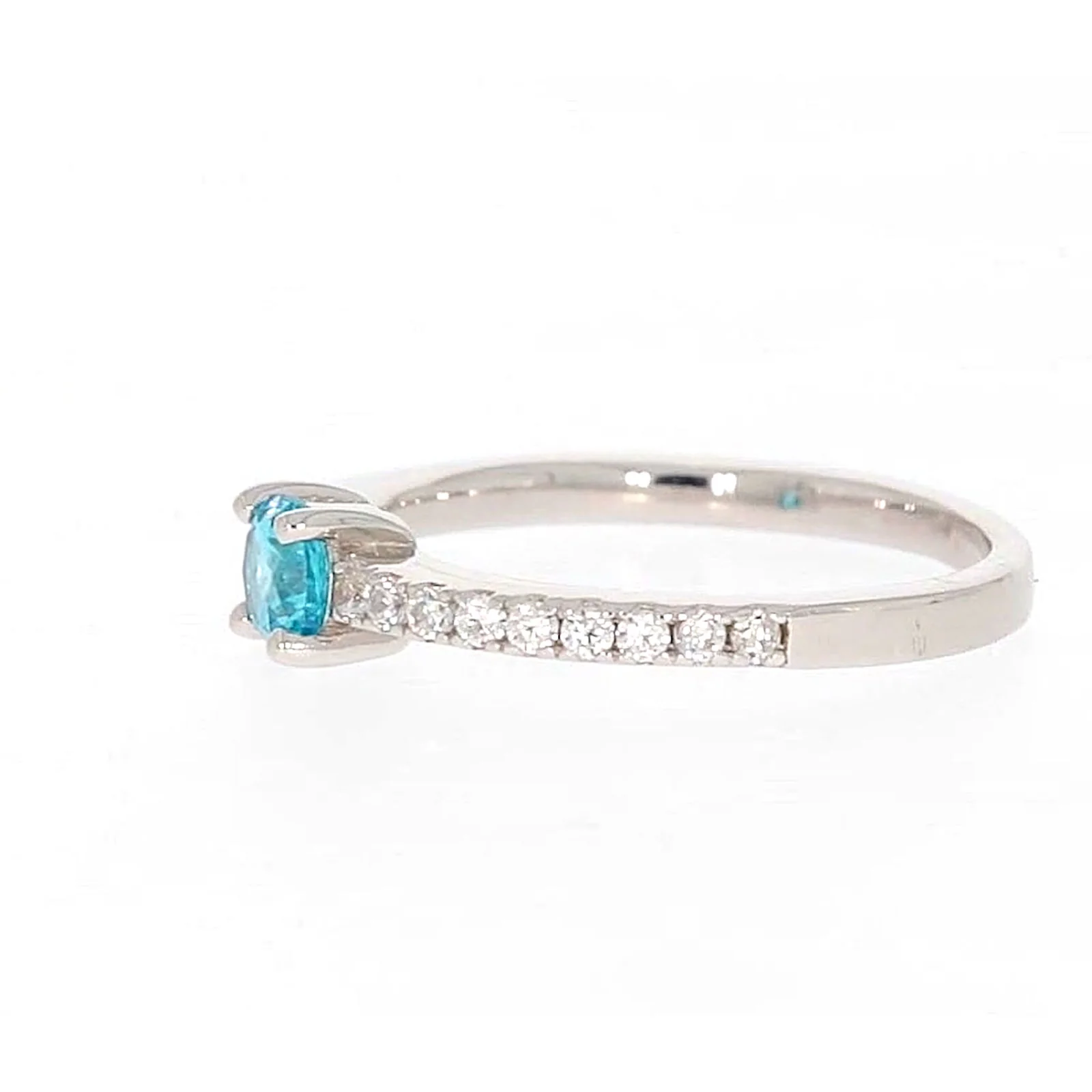 Sterling Silver Cubic Zirconia Stacker Ring - Image 15