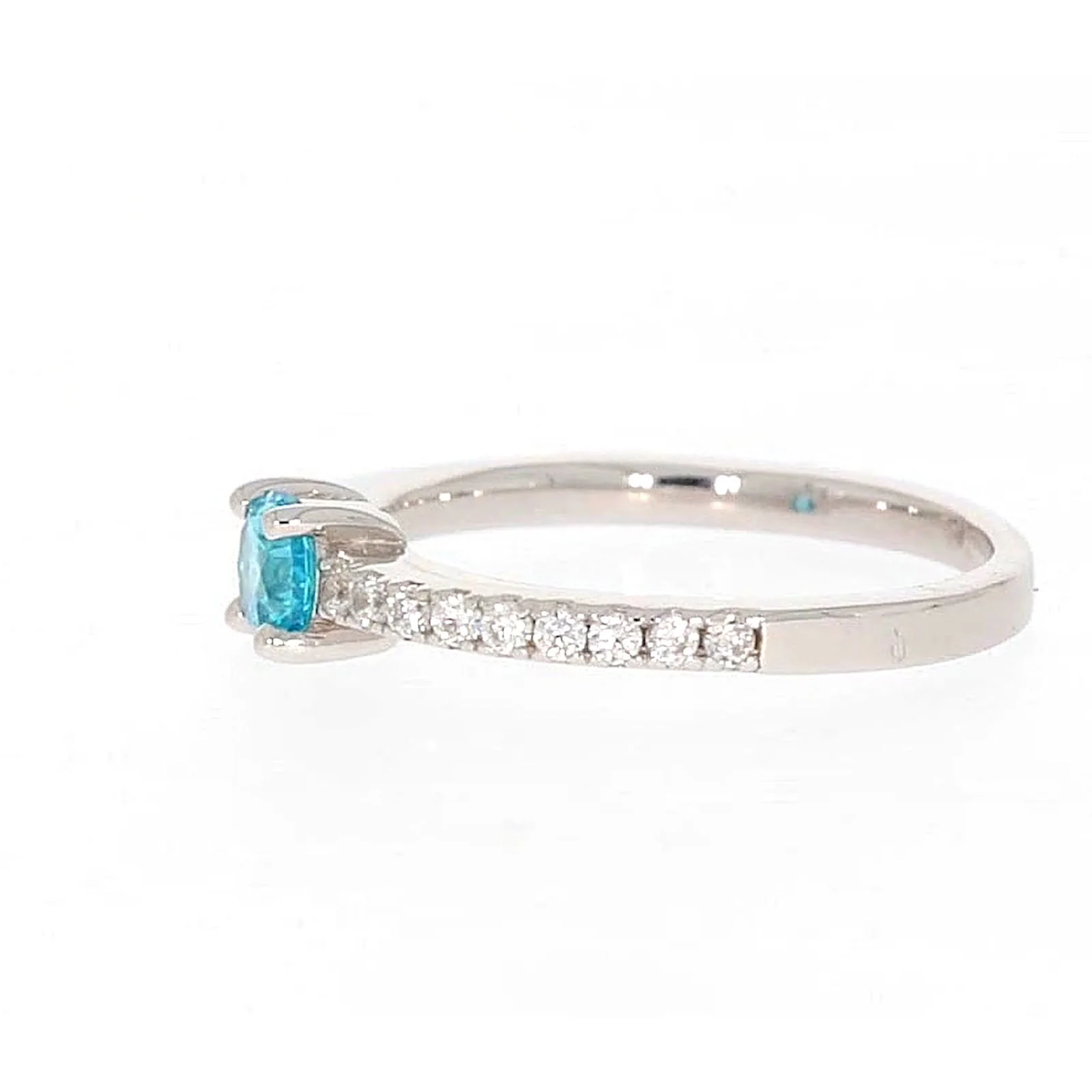 Sterling Silver Cubic Zirconia Stacker Ring - Image 16