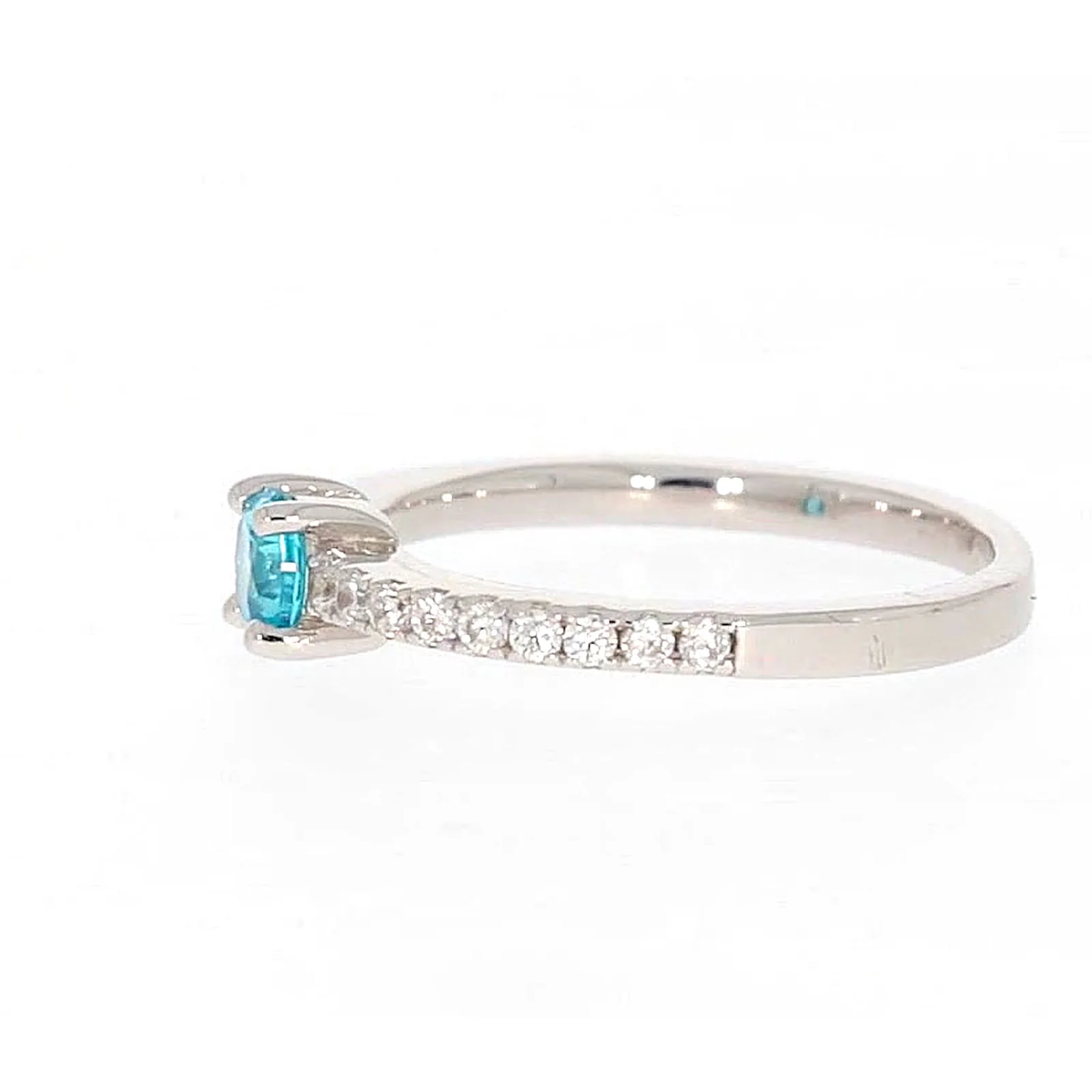 Sterling Silver Cubic Zirconia Stacker Ring - Image 17