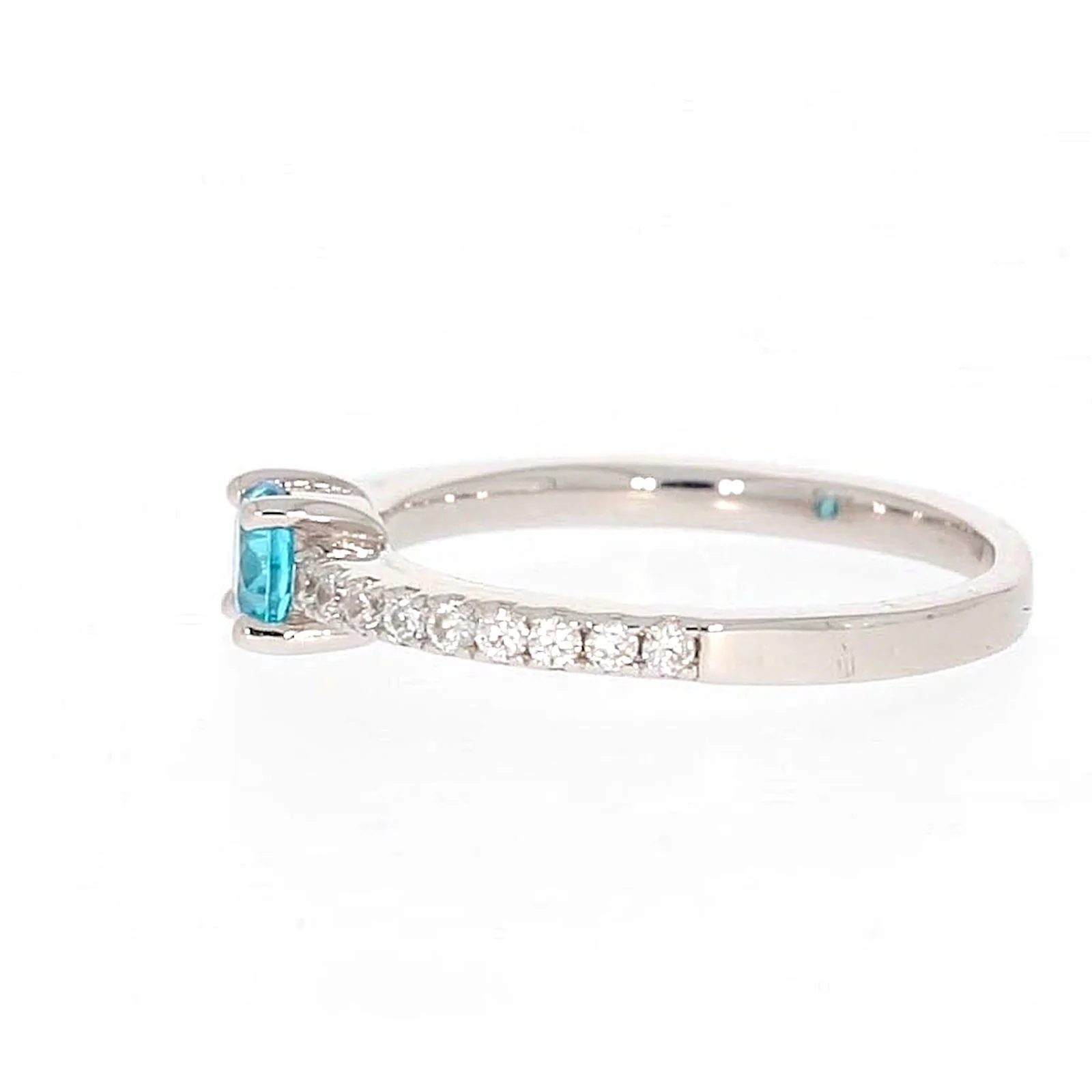 Sterling Silver Cubic Zirconia Stacker Ring - Image 18