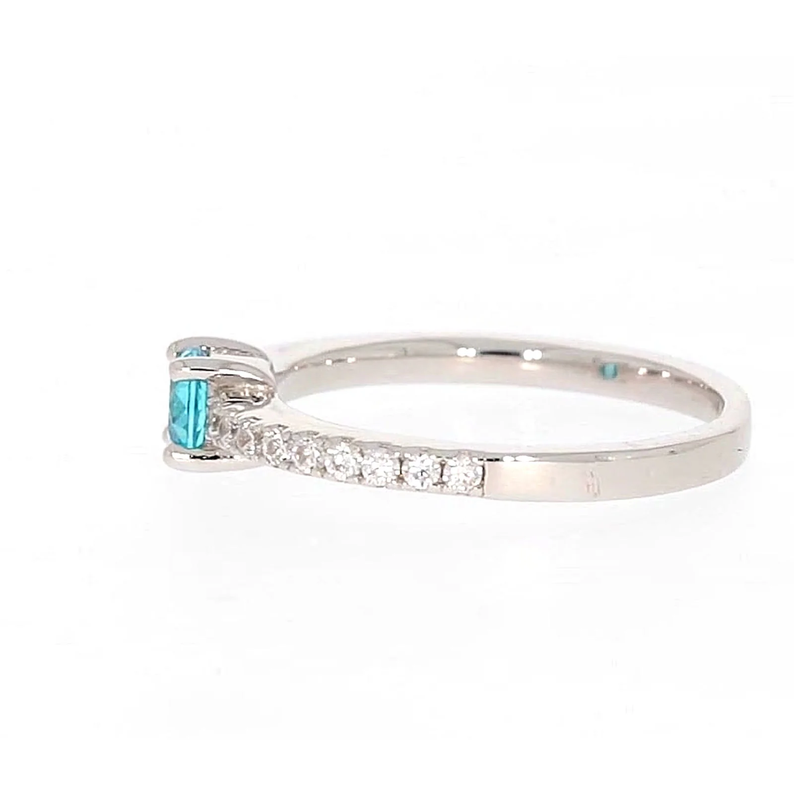 Sterling Silver Cubic Zirconia Stacker Ring - Image 19