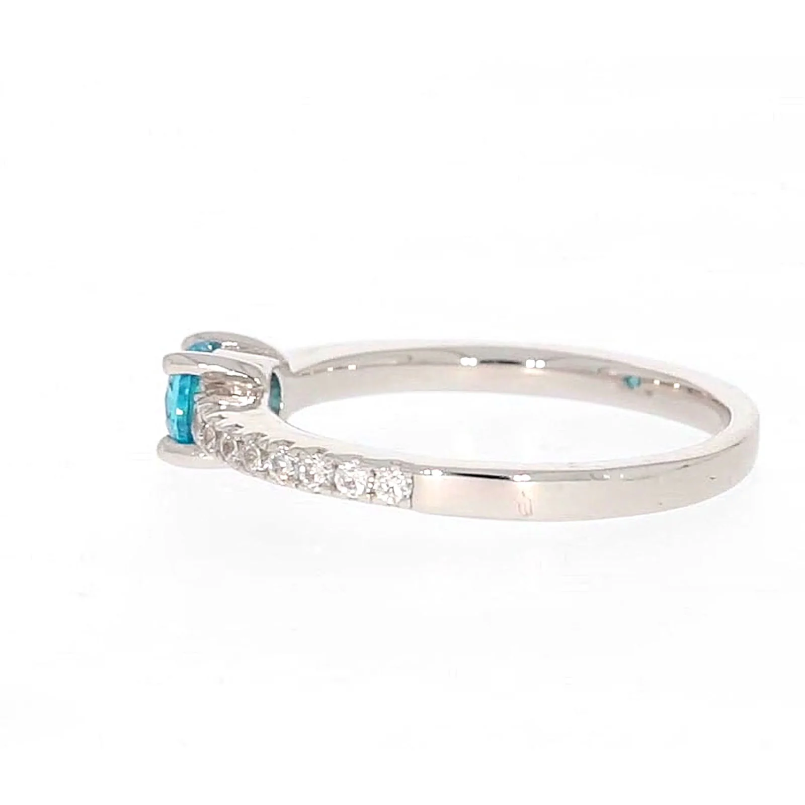Sterling Silver Cubic Zirconia Stacker Ring - Image 22