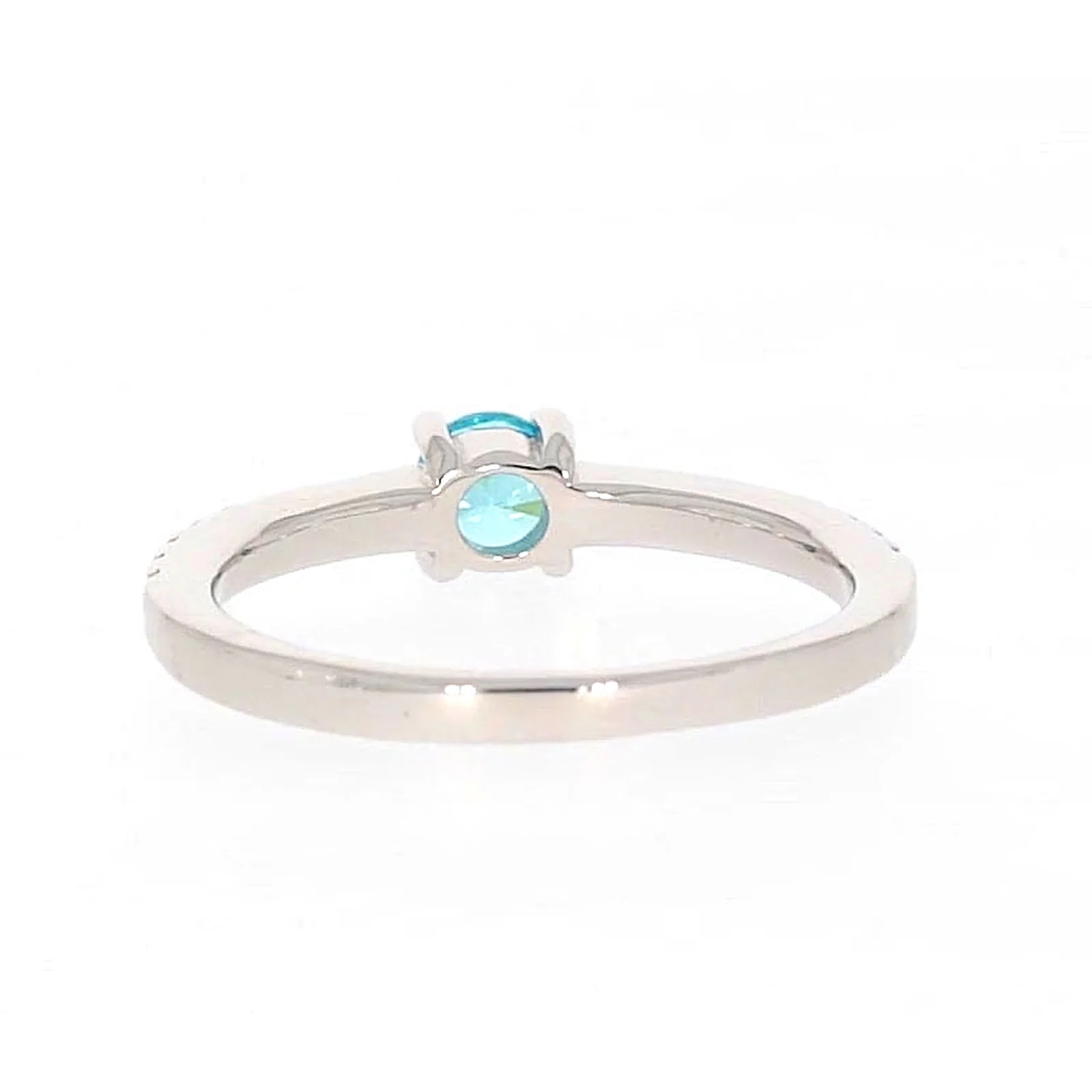 Sterling Silver Cubic Zirconia Stacker Ring - Image 37