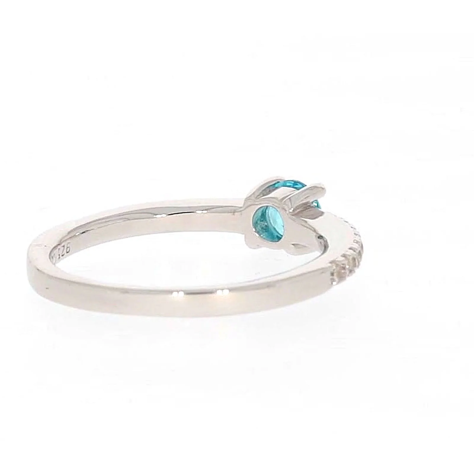 Sterling Silver Cubic Zirconia Stacker Ring - Image 46