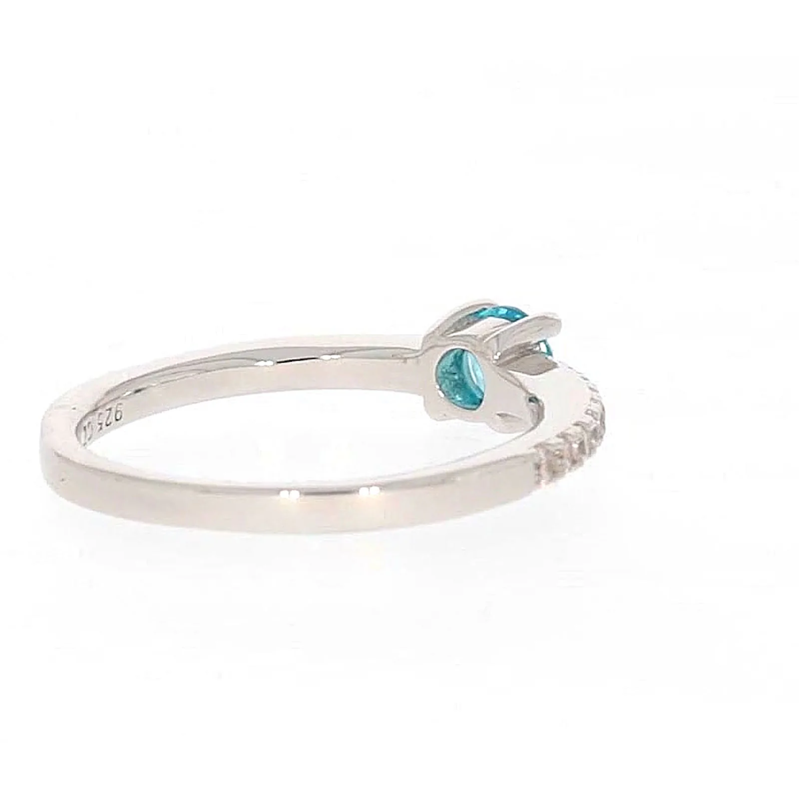 Sterling Silver Cubic Zirconia Stacker Ring - Image 47