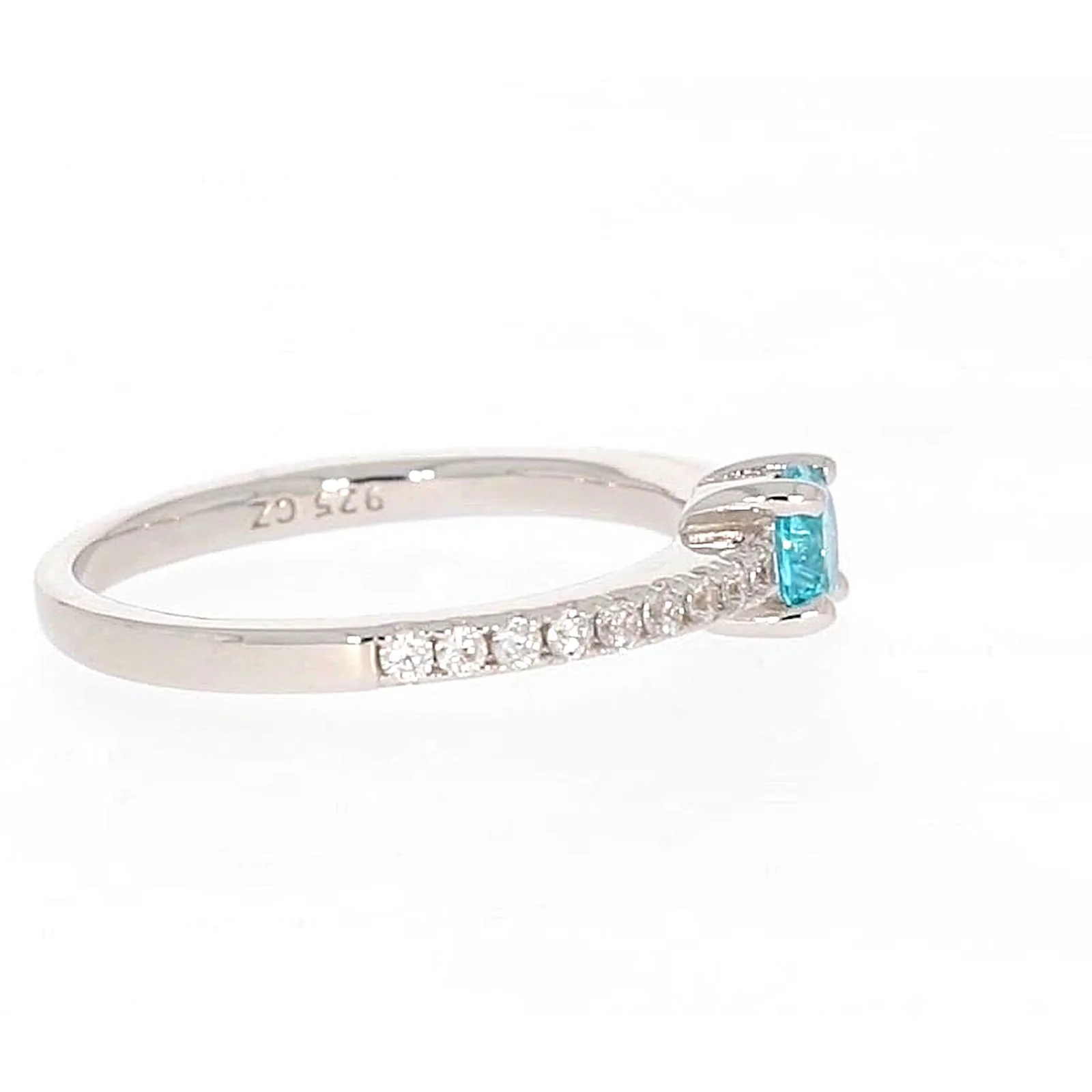 Sterling Silver Cubic Zirconia Stacker Ring - Image 58