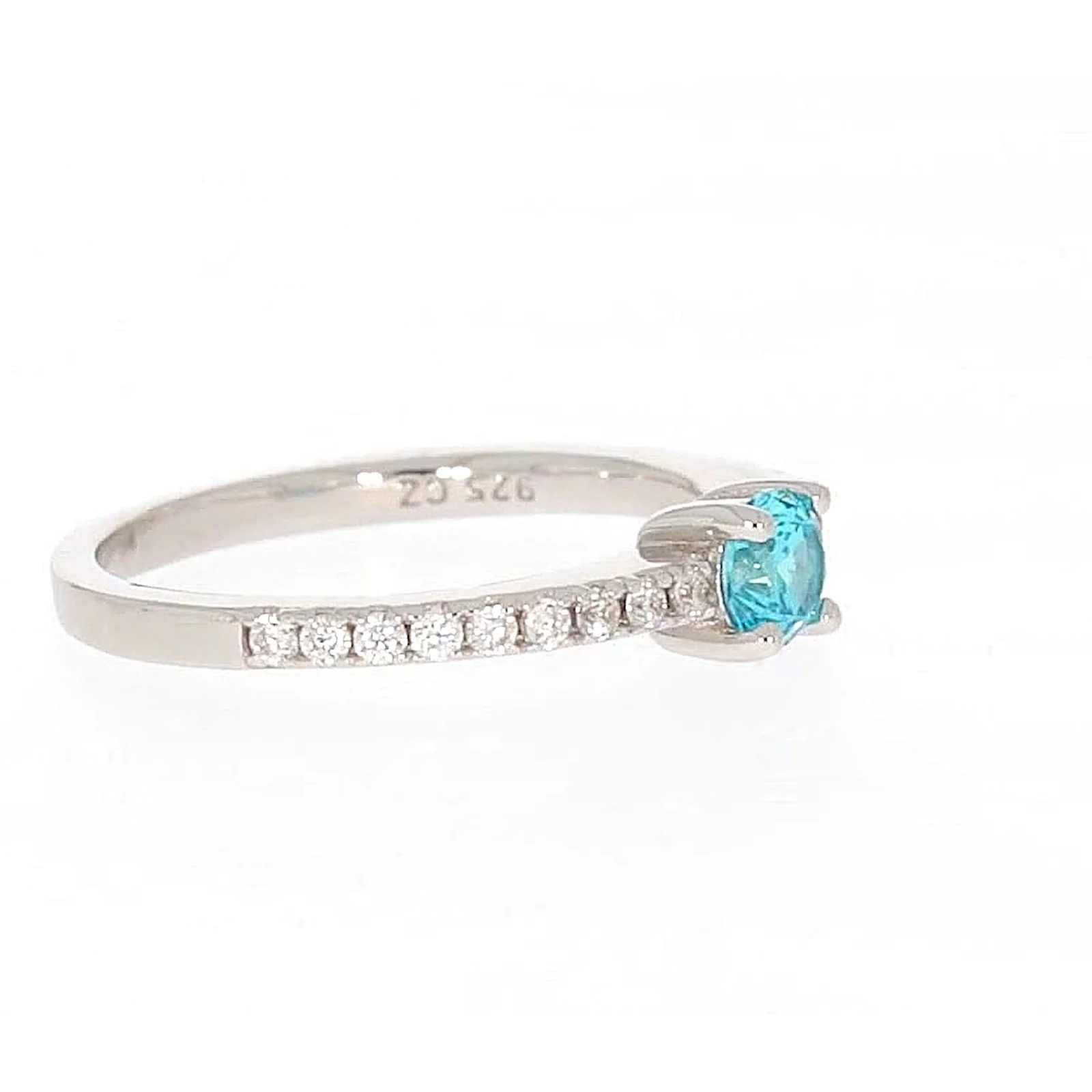 Sterling Silver Cubic Zirconia Stacker Ring - Image 63