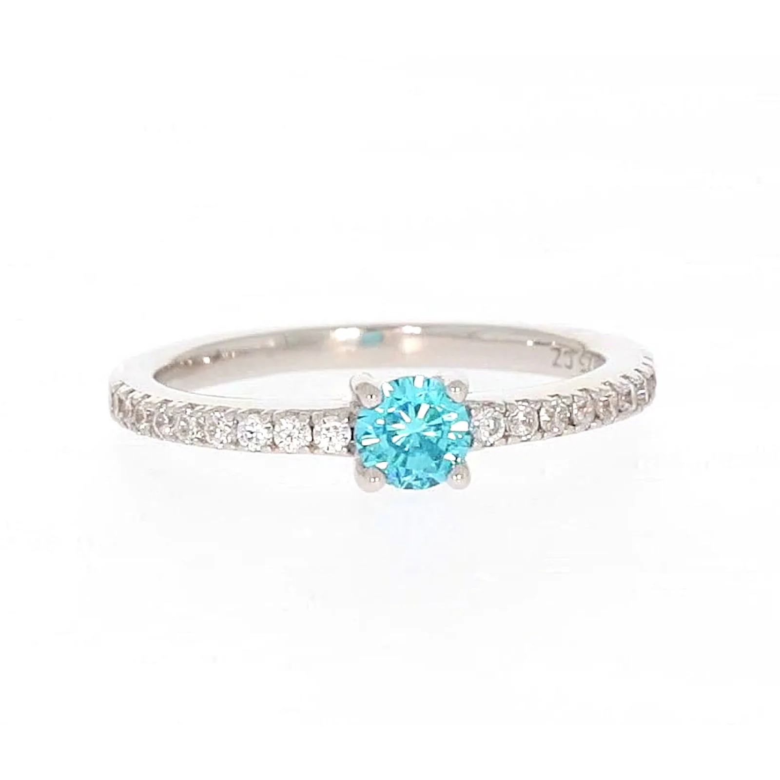 Sterling Silver Cubic Zirconia Stacker Ring - Image 74