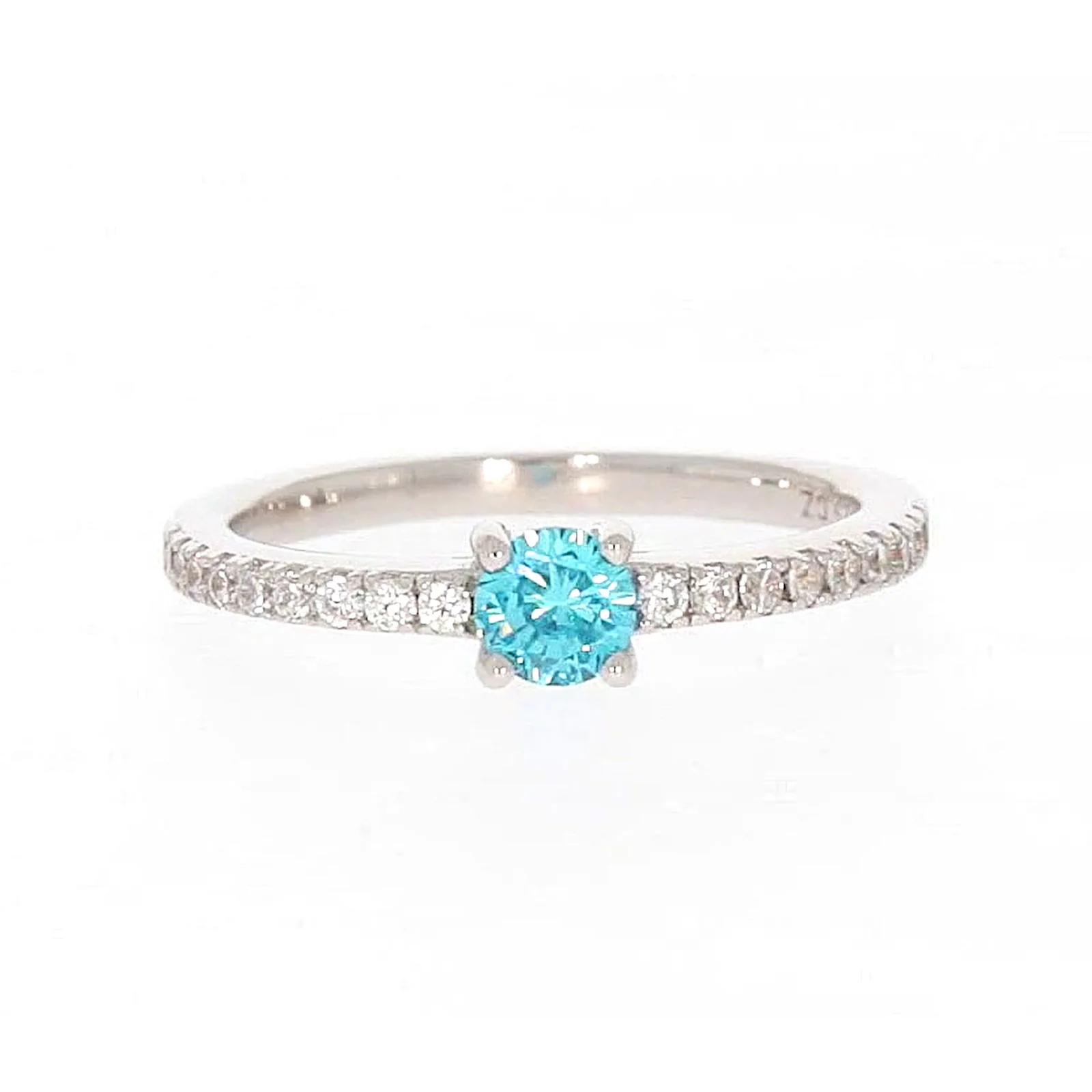 Sterling Silver Cubic Zirconia Stacker Ring - Image 75