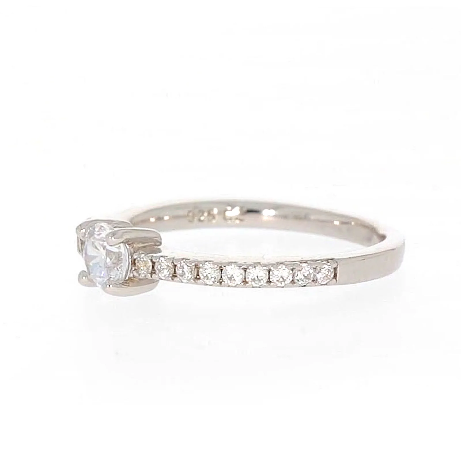 Sterling Silver Cubic Zirconia Stacker Ring - Image 12