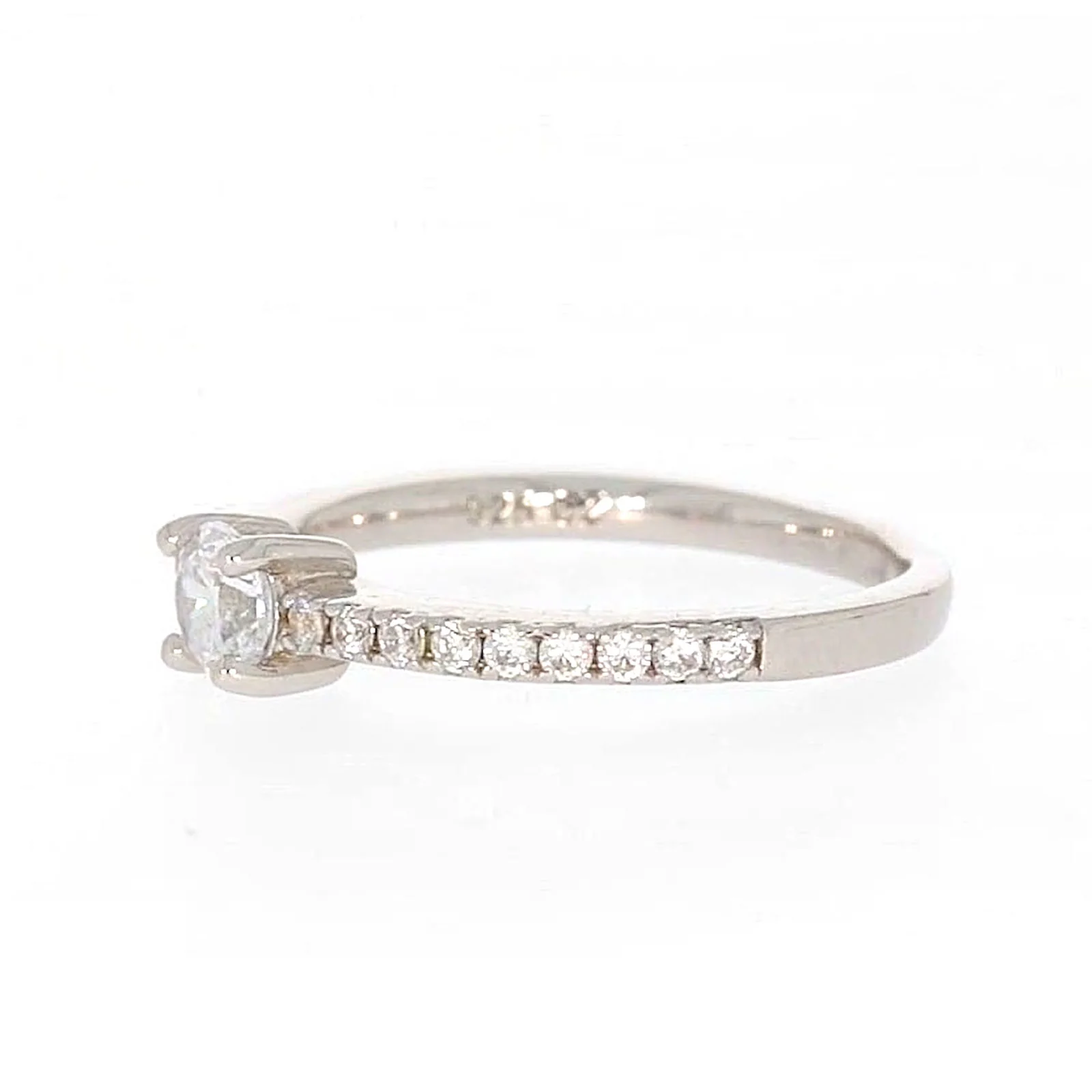 Sterling Silver Cubic Zirconia Stacker Ring - Image 13