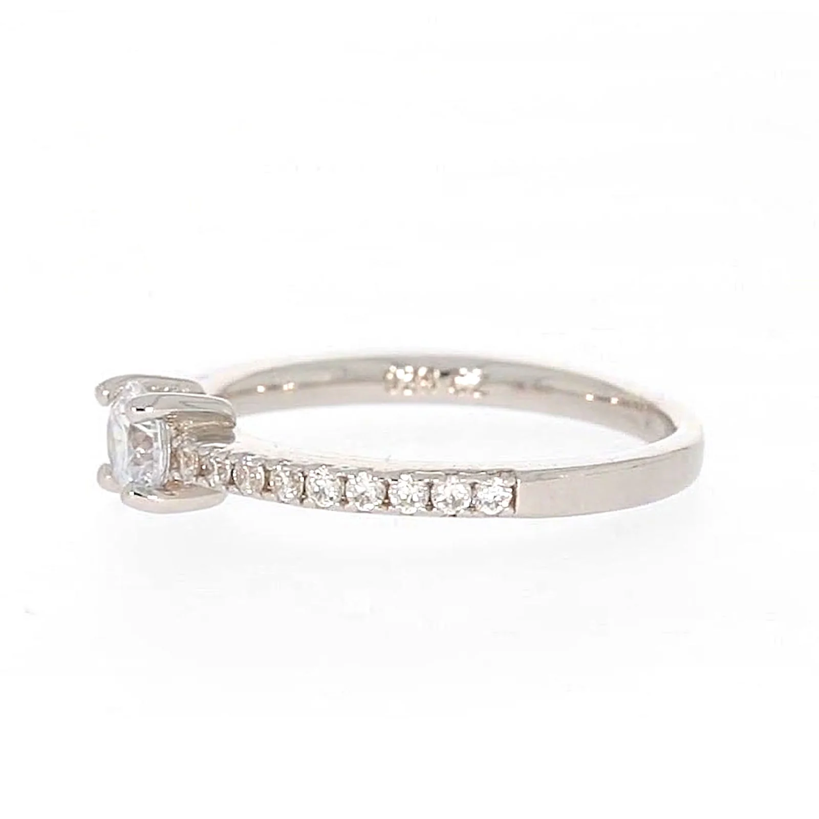 Sterling Silver Cubic Zirconia Stacker Ring - Image 15