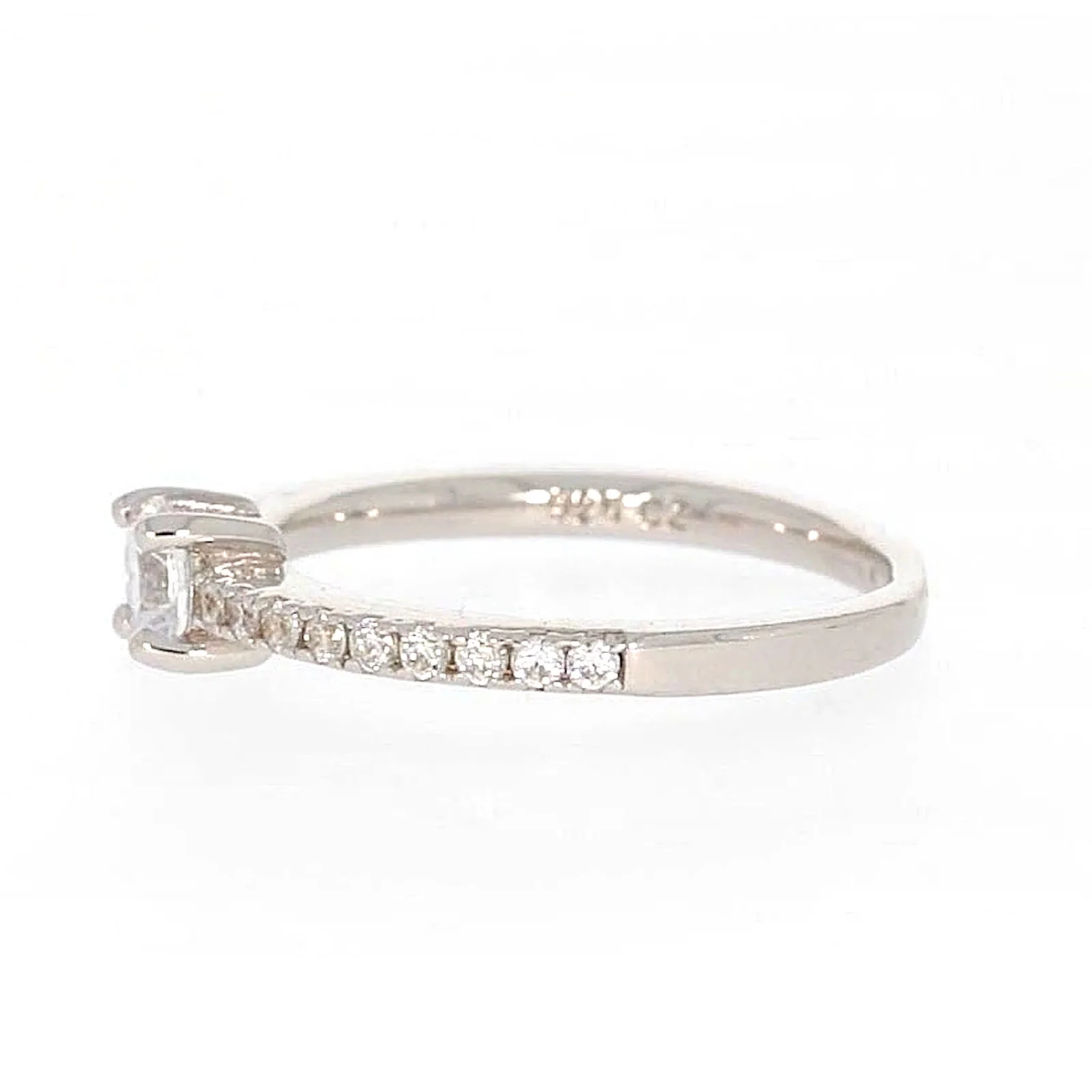 Sterling Silver Cubic Zirconia Stacker Ring - Image 17