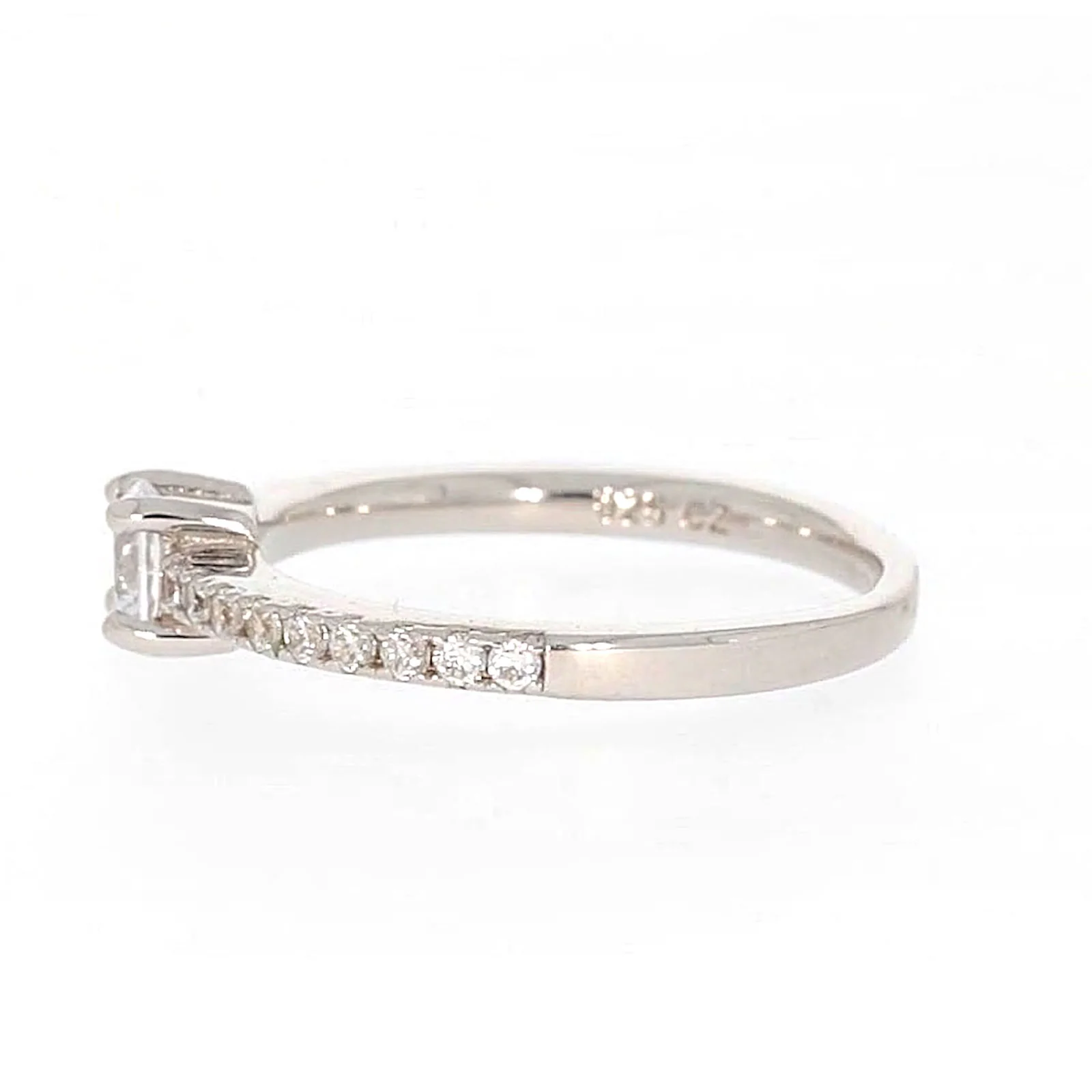 Sterling Silver Cubic Zirconia Stacker Ring - Image 19