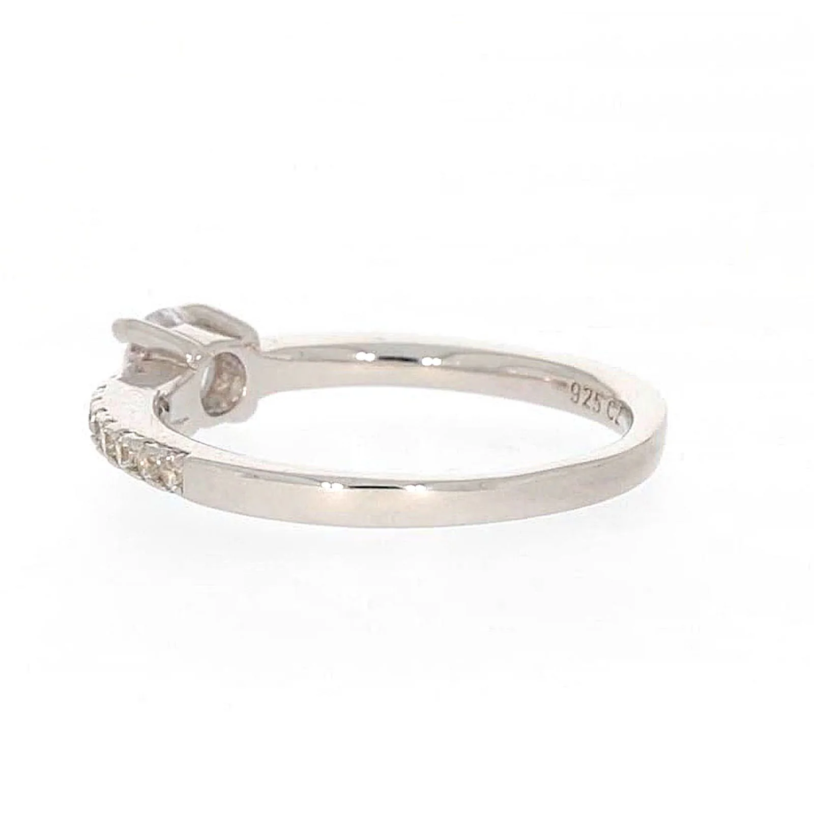 Sterling Silver Cubic Zirconia Stacker Ring - Image 28