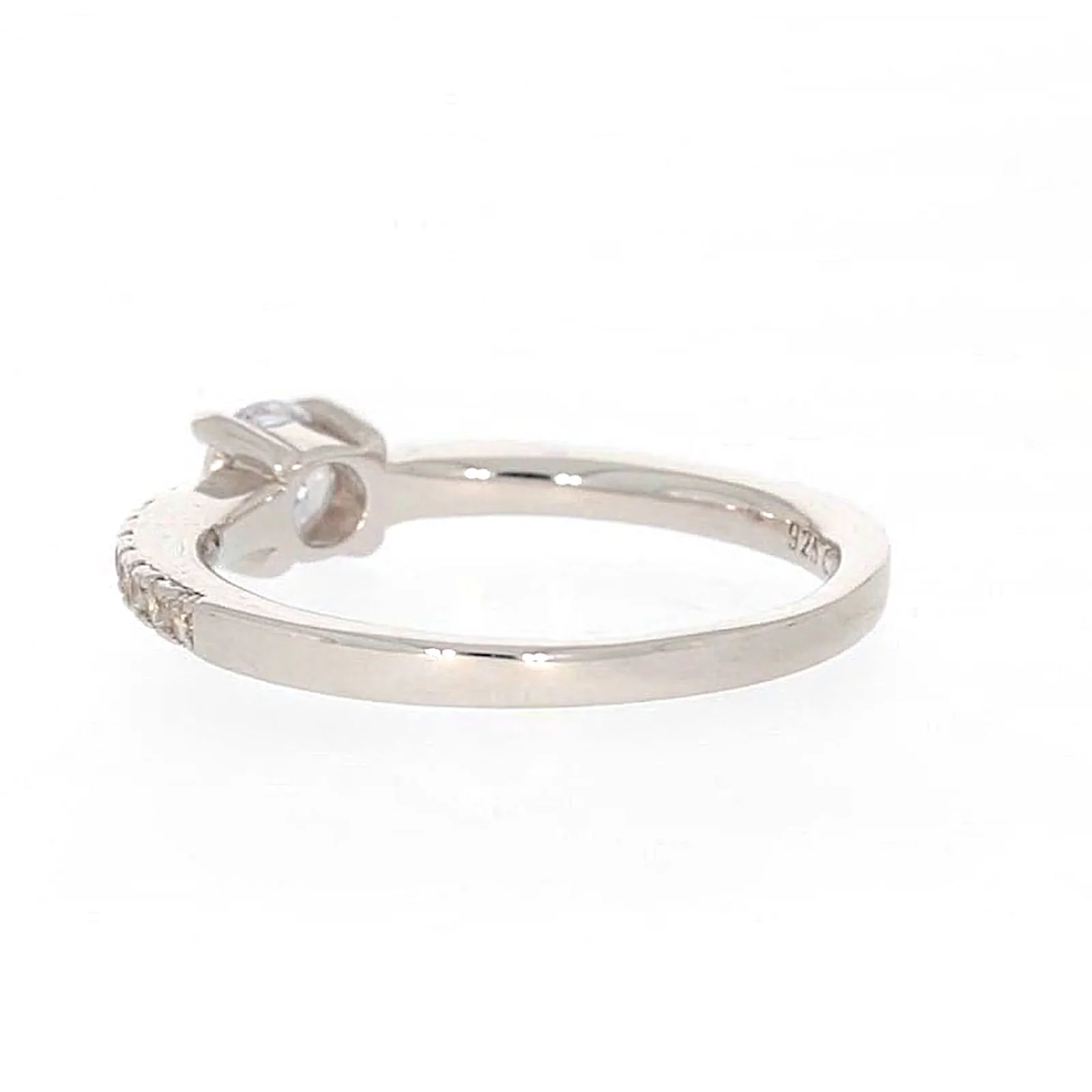 Sterling Silver Cubic Zirconia Stacker Ring - Image 30