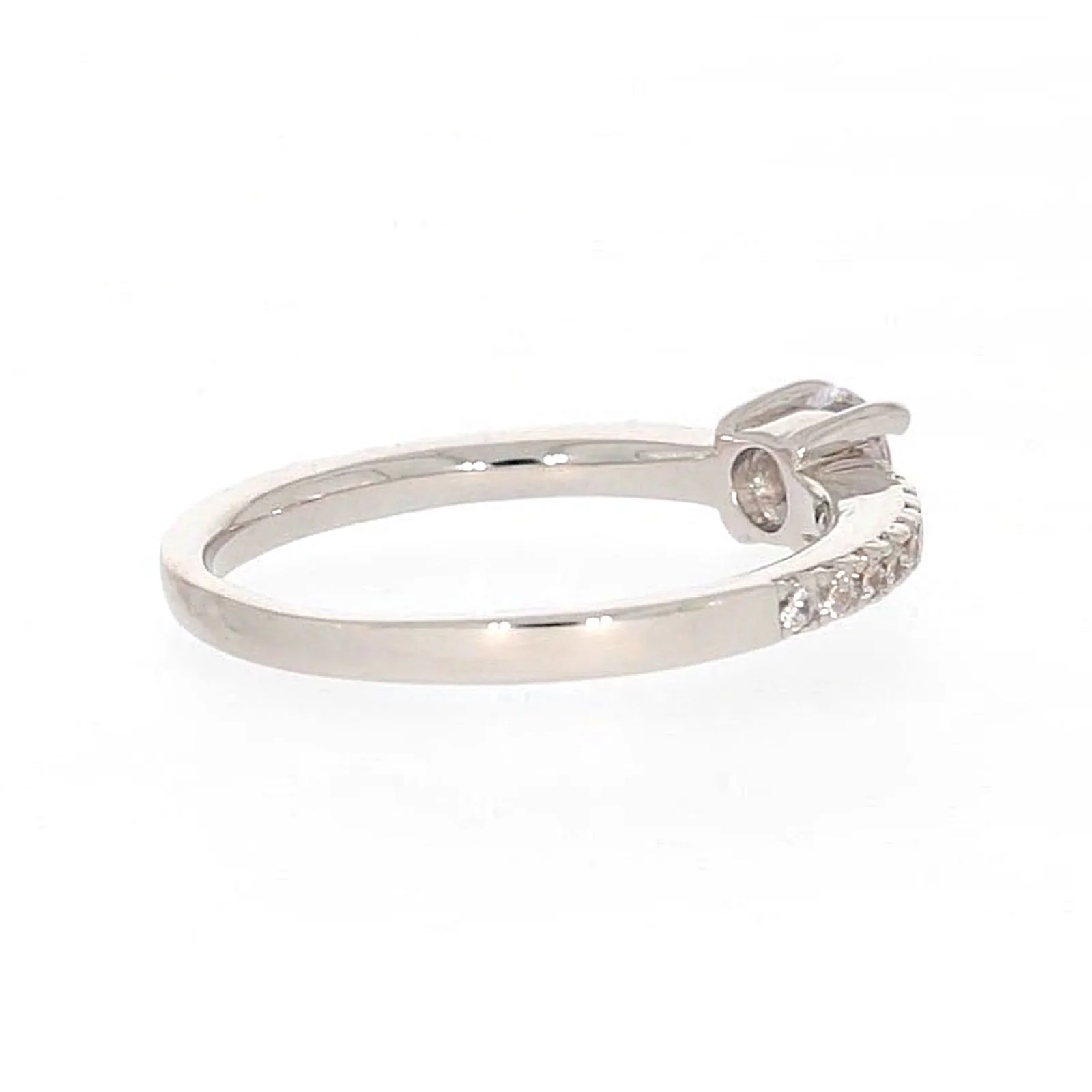 Sterling Silver Cubic Zirconia Stacker Ring - Image 49