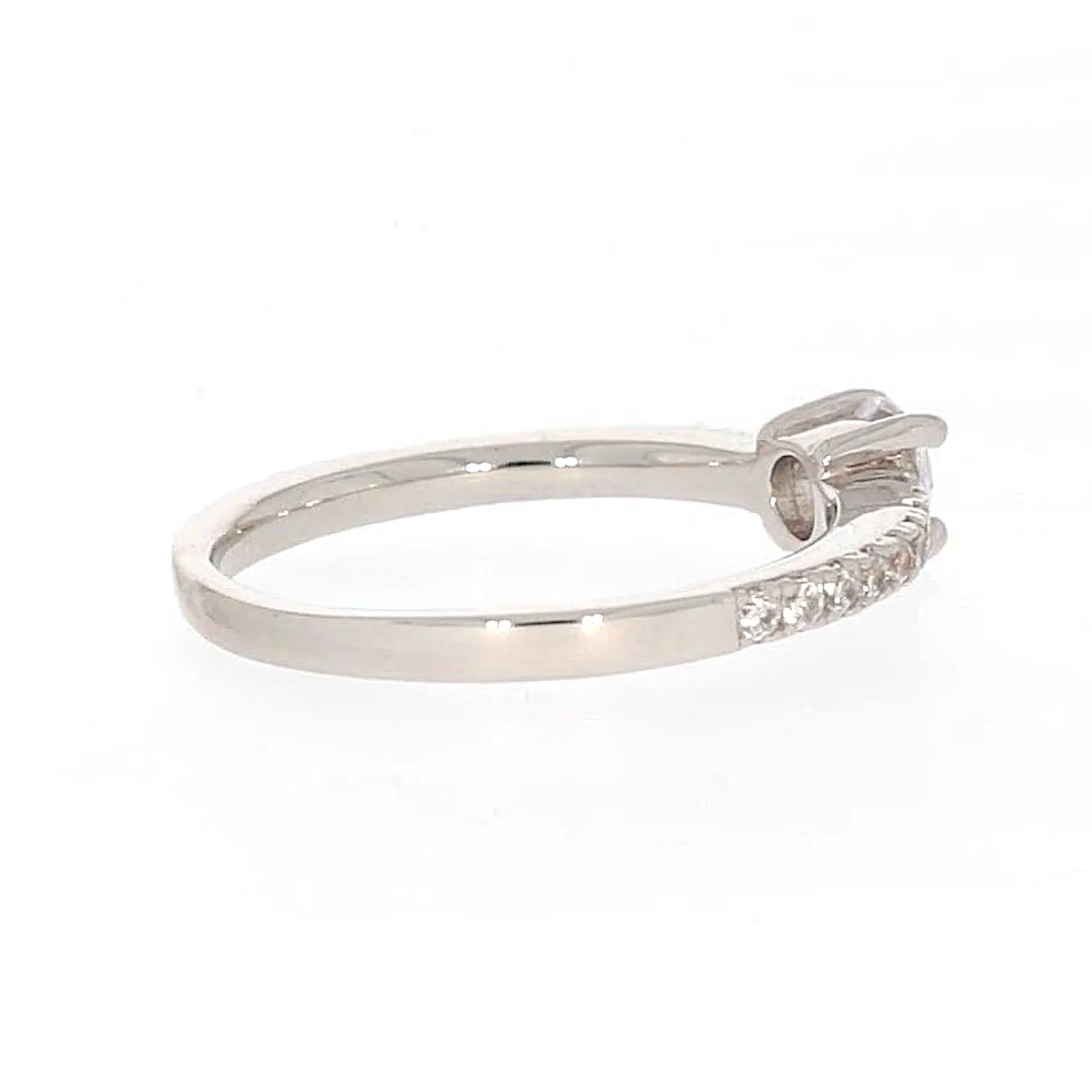 Sterling Silver Cubic Zirconia Stacker Ring - Image 51