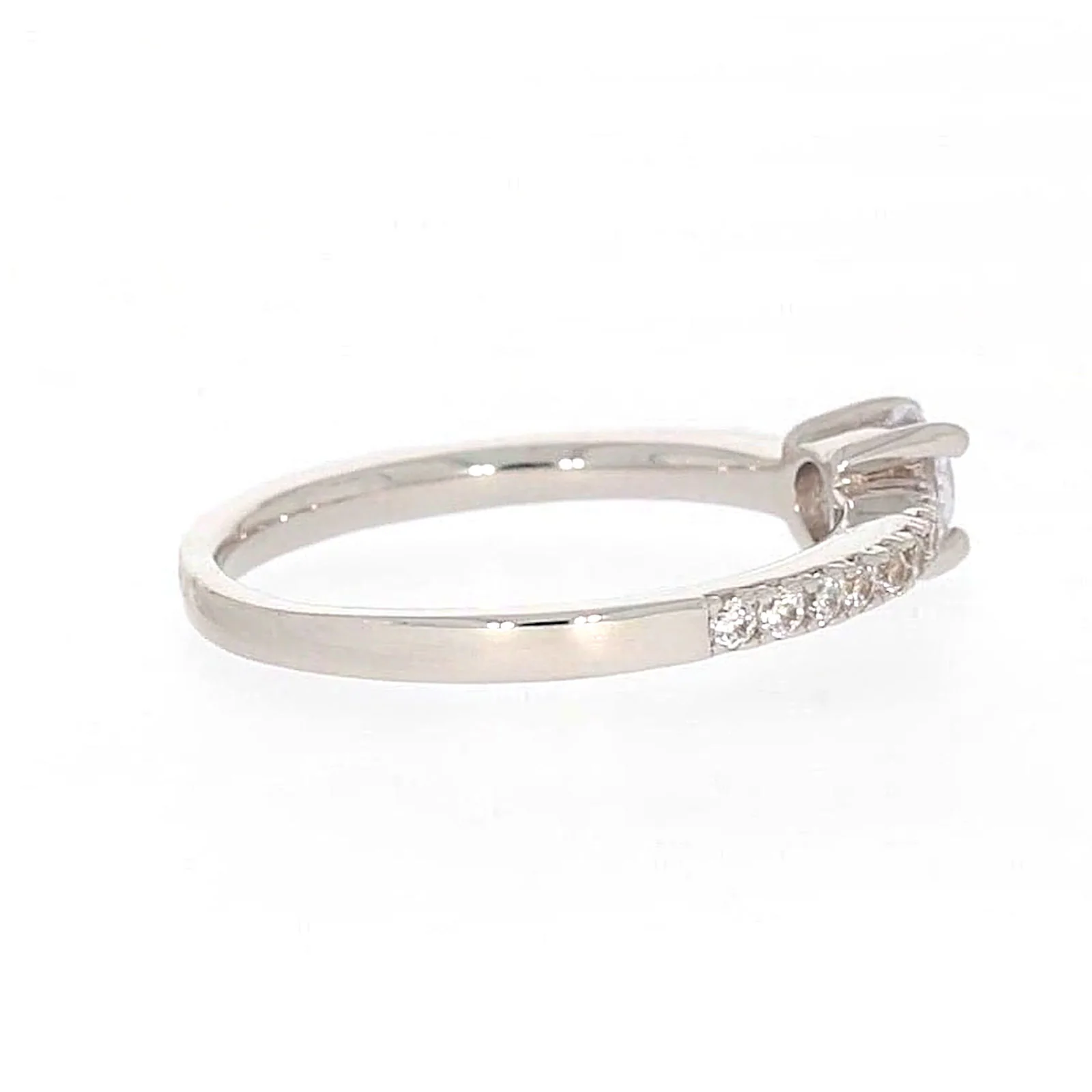 Sterling Silver Cubic Zirconia Stacker Ring - Image 52