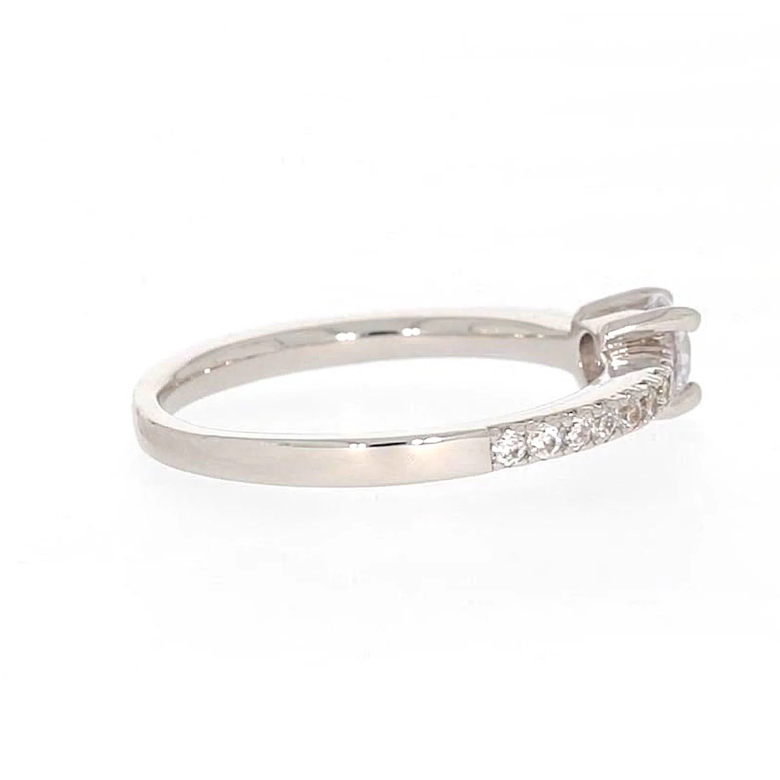 Sterling Silver Cubic Zirconia Stacker Ring - Image 53