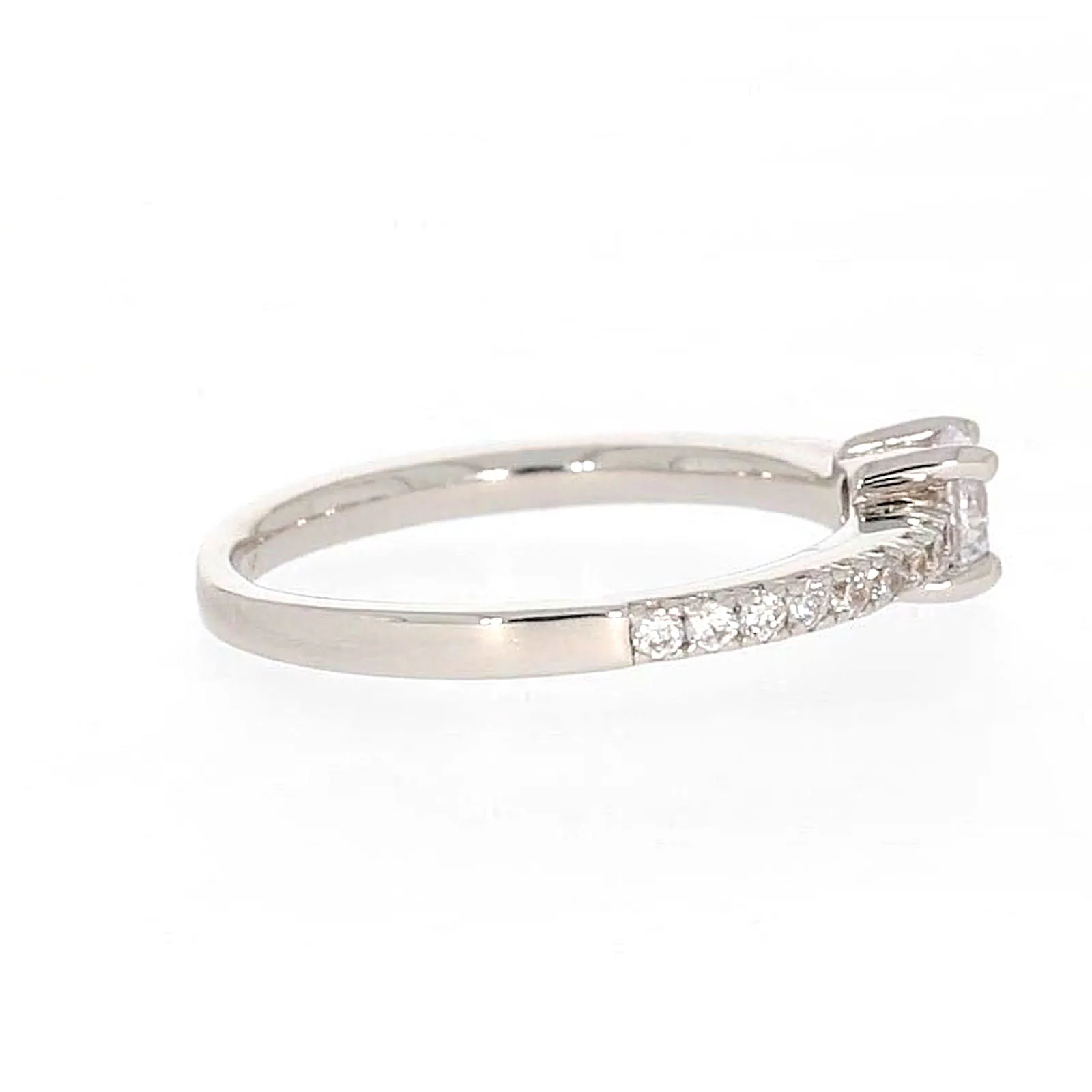 Sterling Silver Cubic Zirconia Stacker Ring - Image 55