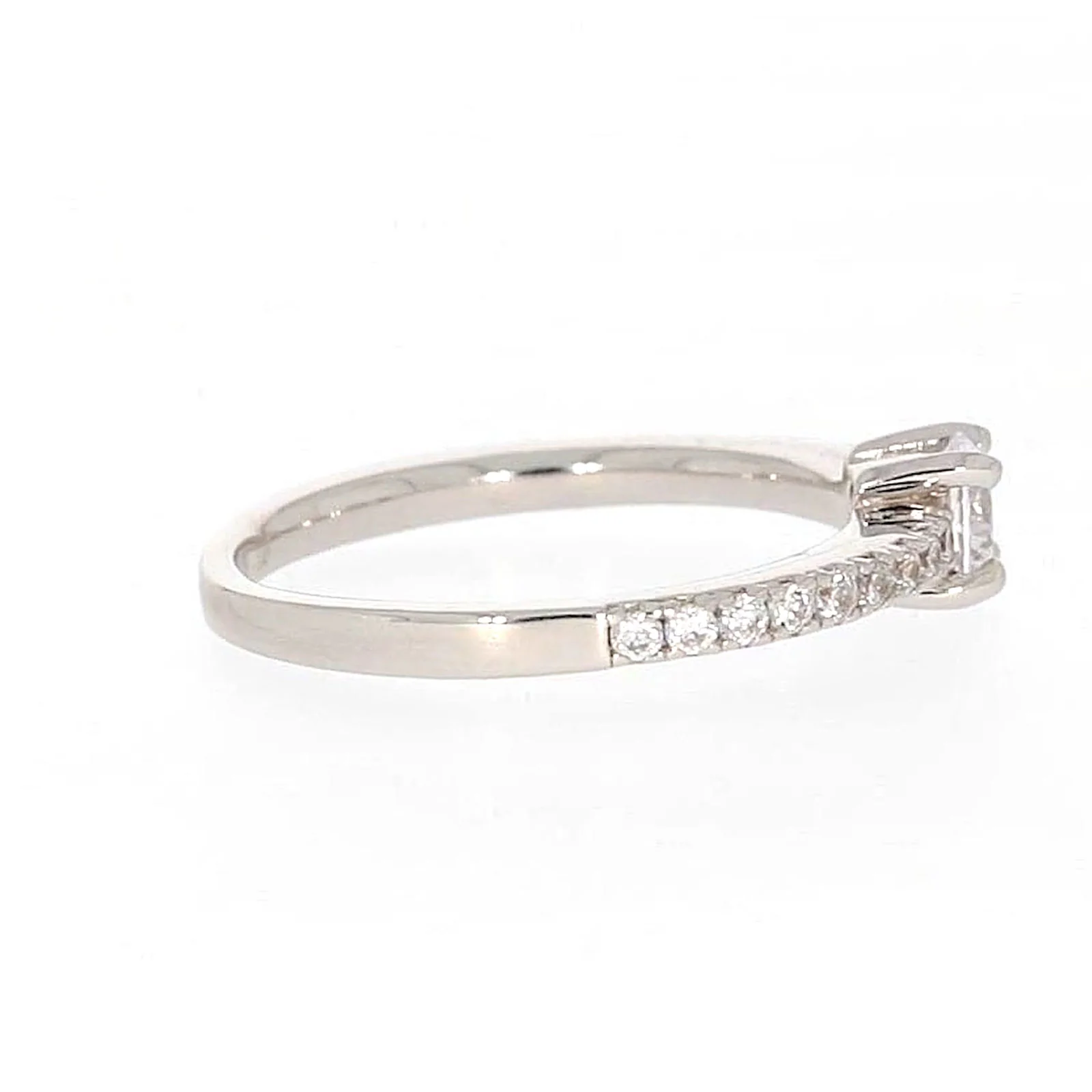 Sterling Silver Cubic Zirconia Stacker Ring - Image 56