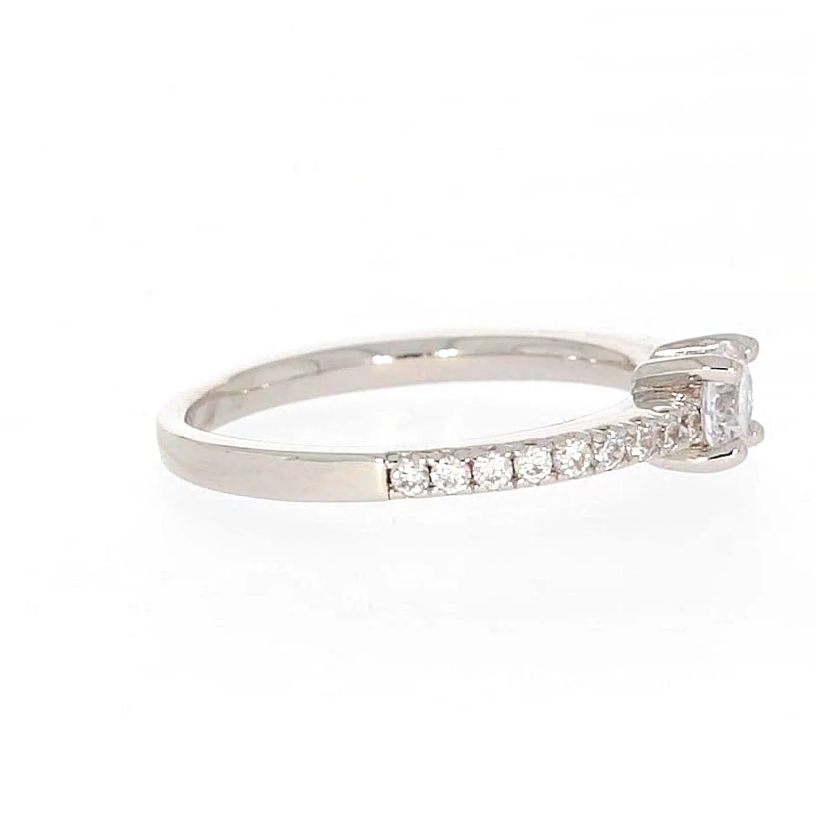 Sterling Silver Cubic Zirconia Stacker Ring - Image 59