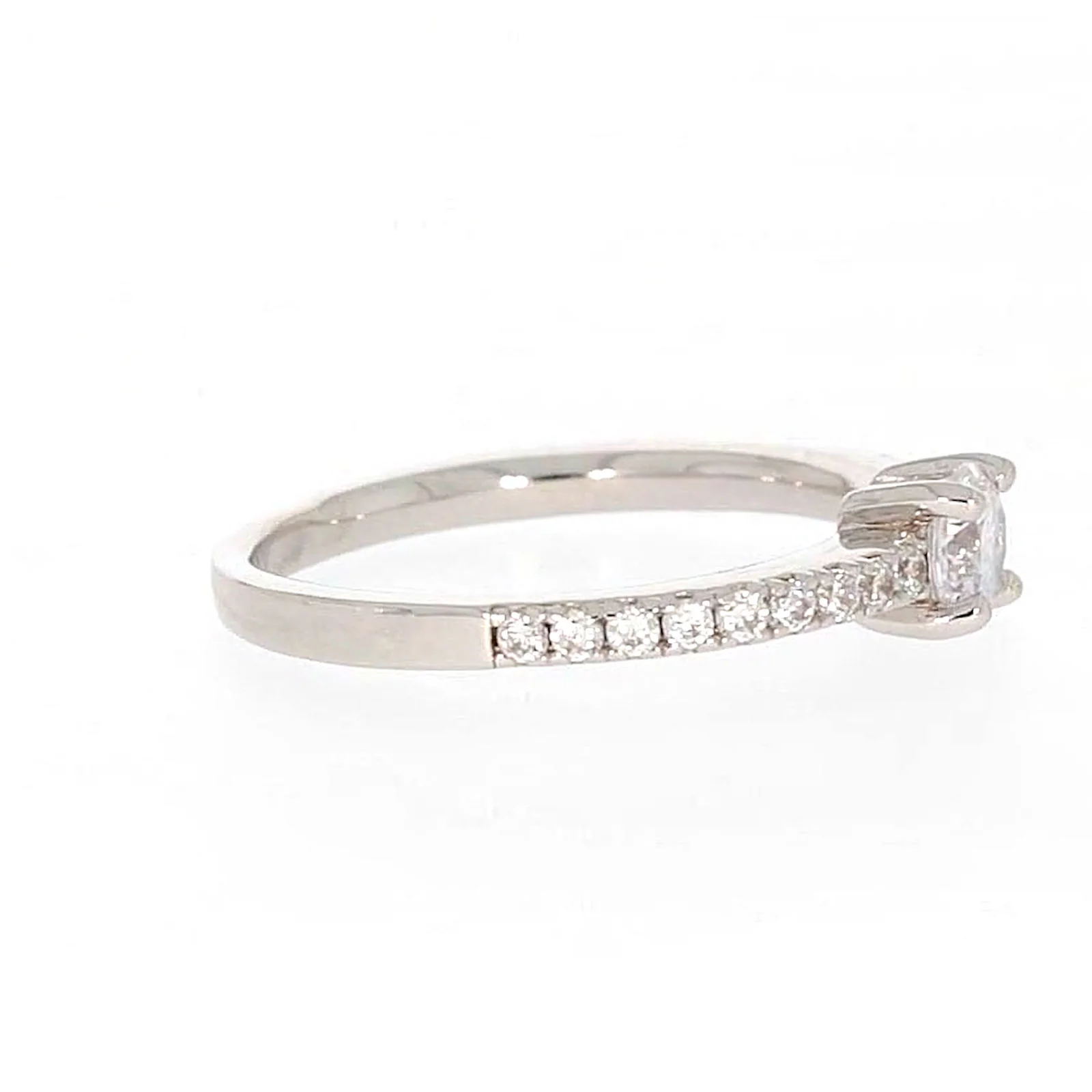 Sterling Silver Cubic Zirconia Stacker Ring - Image 60