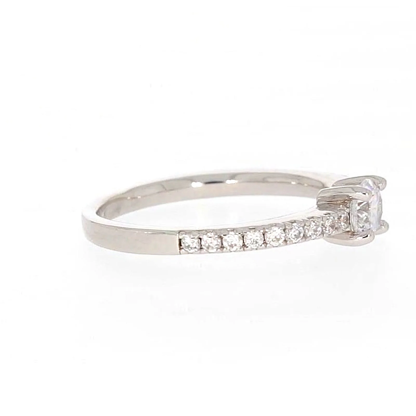 Sterling Silver Cubic Zirconia Stacker Ring - Image 61