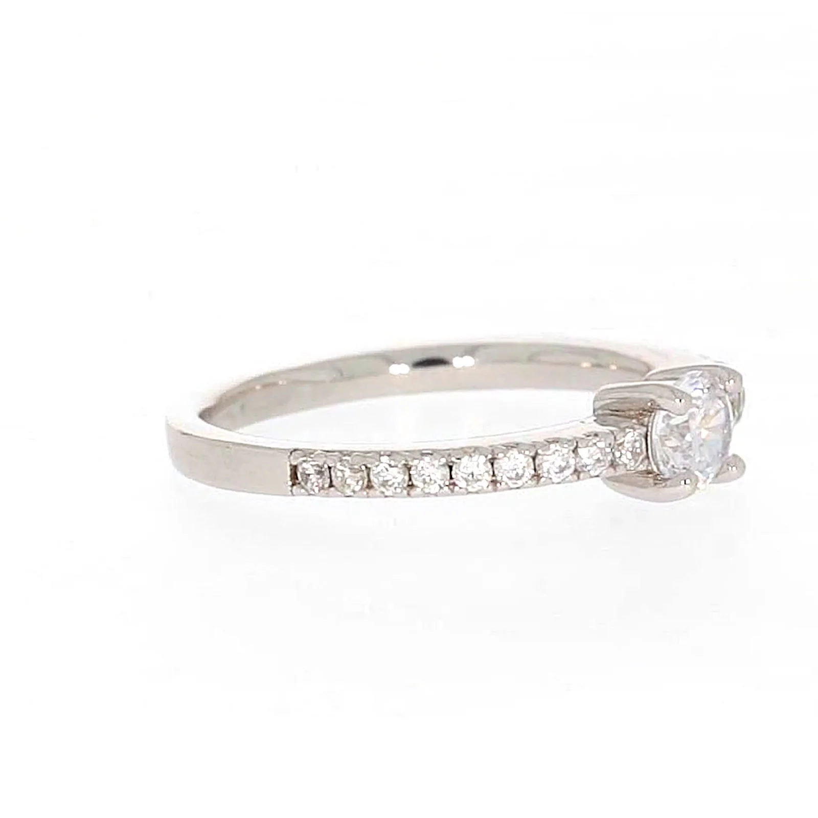 Sterling Silver Cubic Zirconia Stacker Ring - Image 64