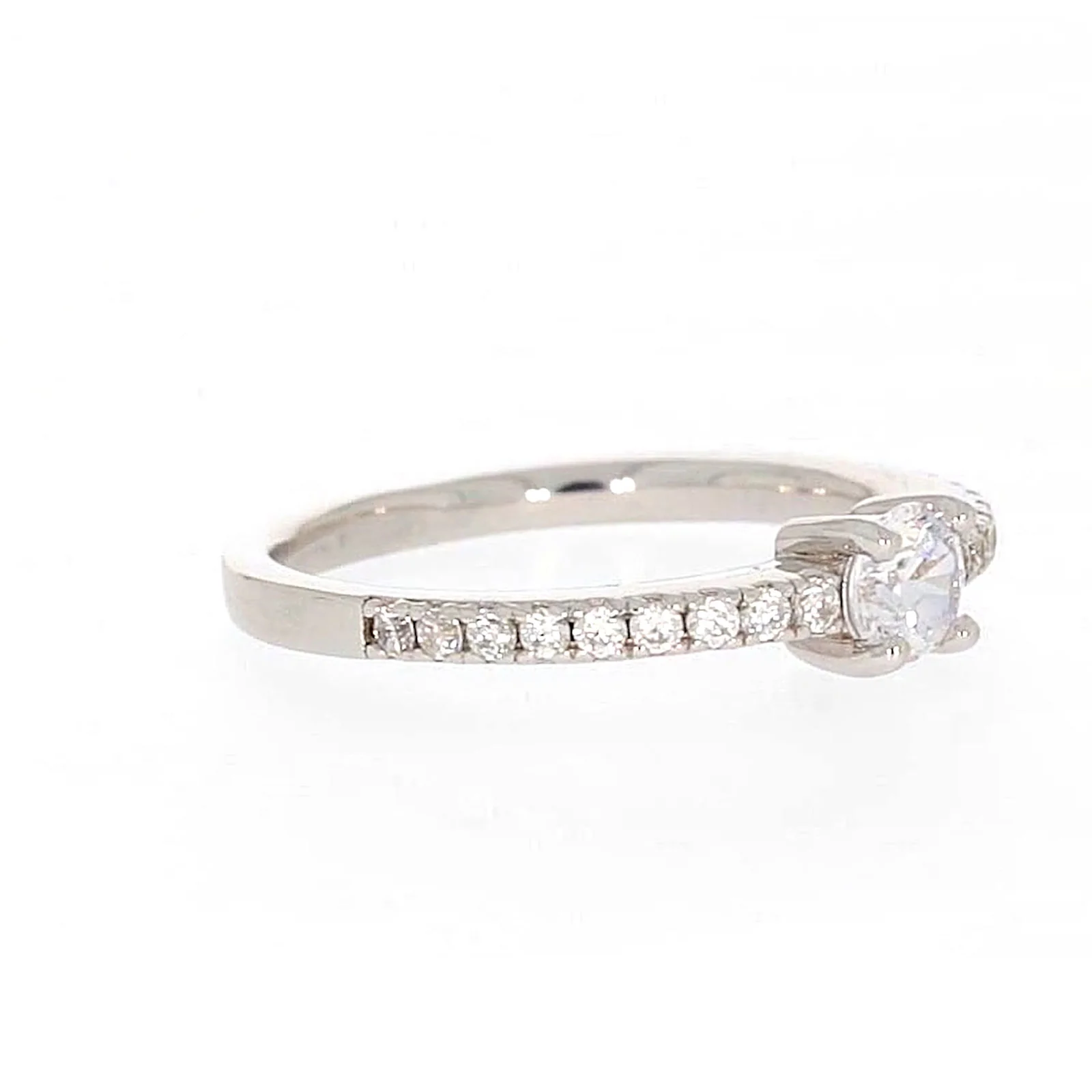 Sterling Silver Cubic Zirconia Stacker Ring - Image 65