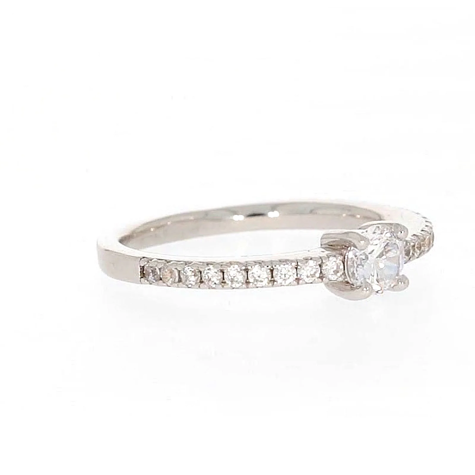 Sterling Silver Cubic Zirconia Stacker Ring - Image 67