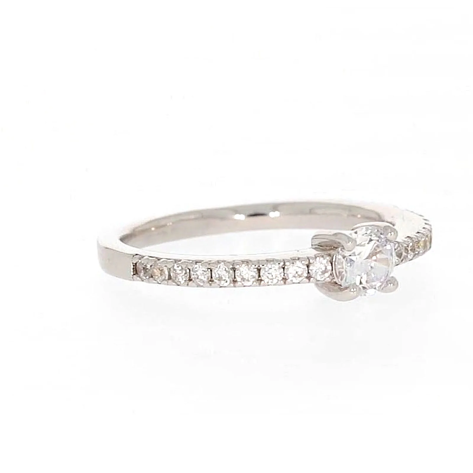 Sterling Silver Cubic Zirconia Stacker Ring - Image 68