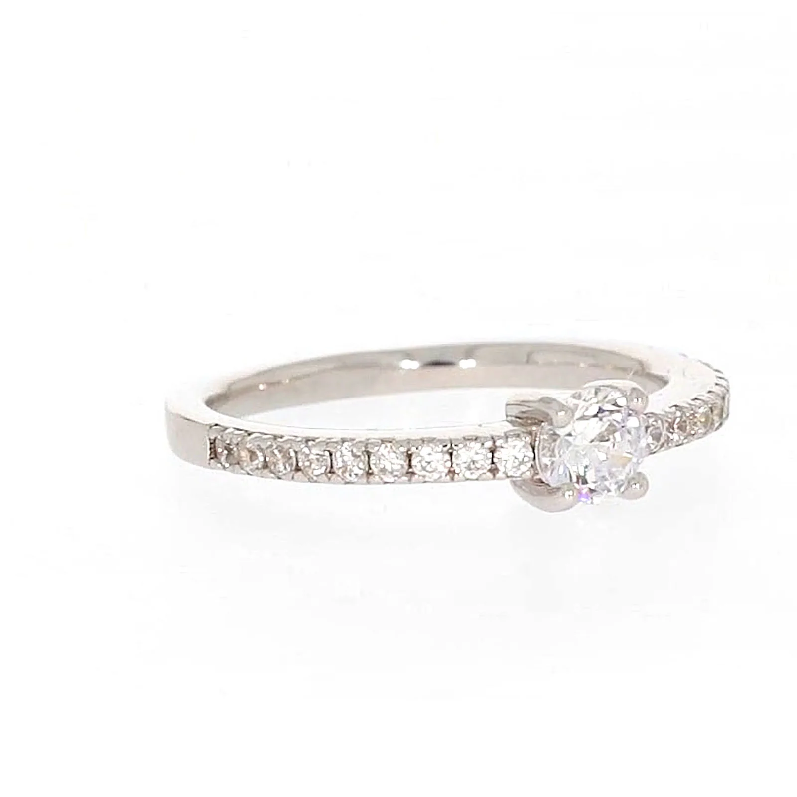 Sterling Silver Cubic Zirconia Stacker Ring - Image 69