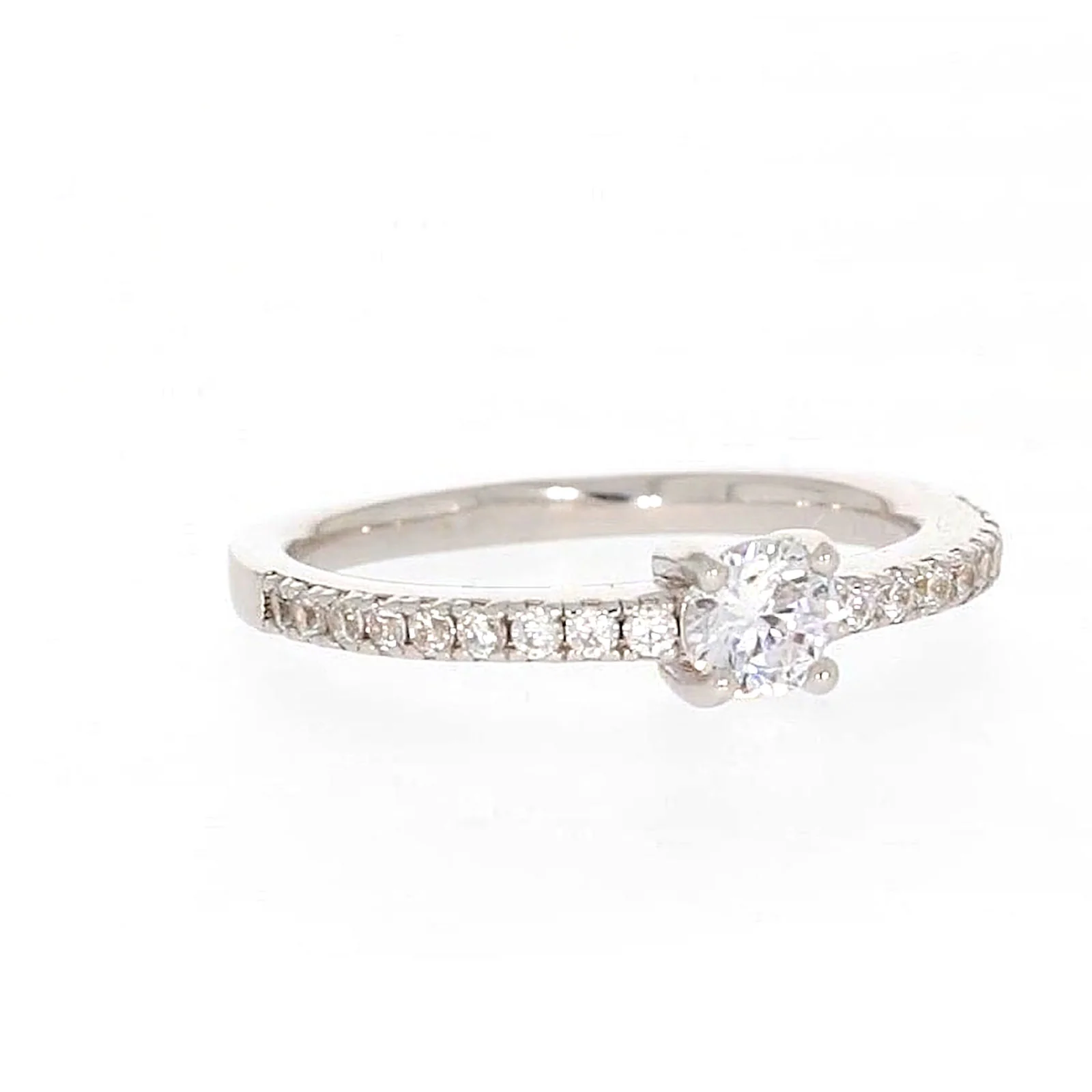 Sterling Silver Cubic Zirconia Stacker Ring - Image 71