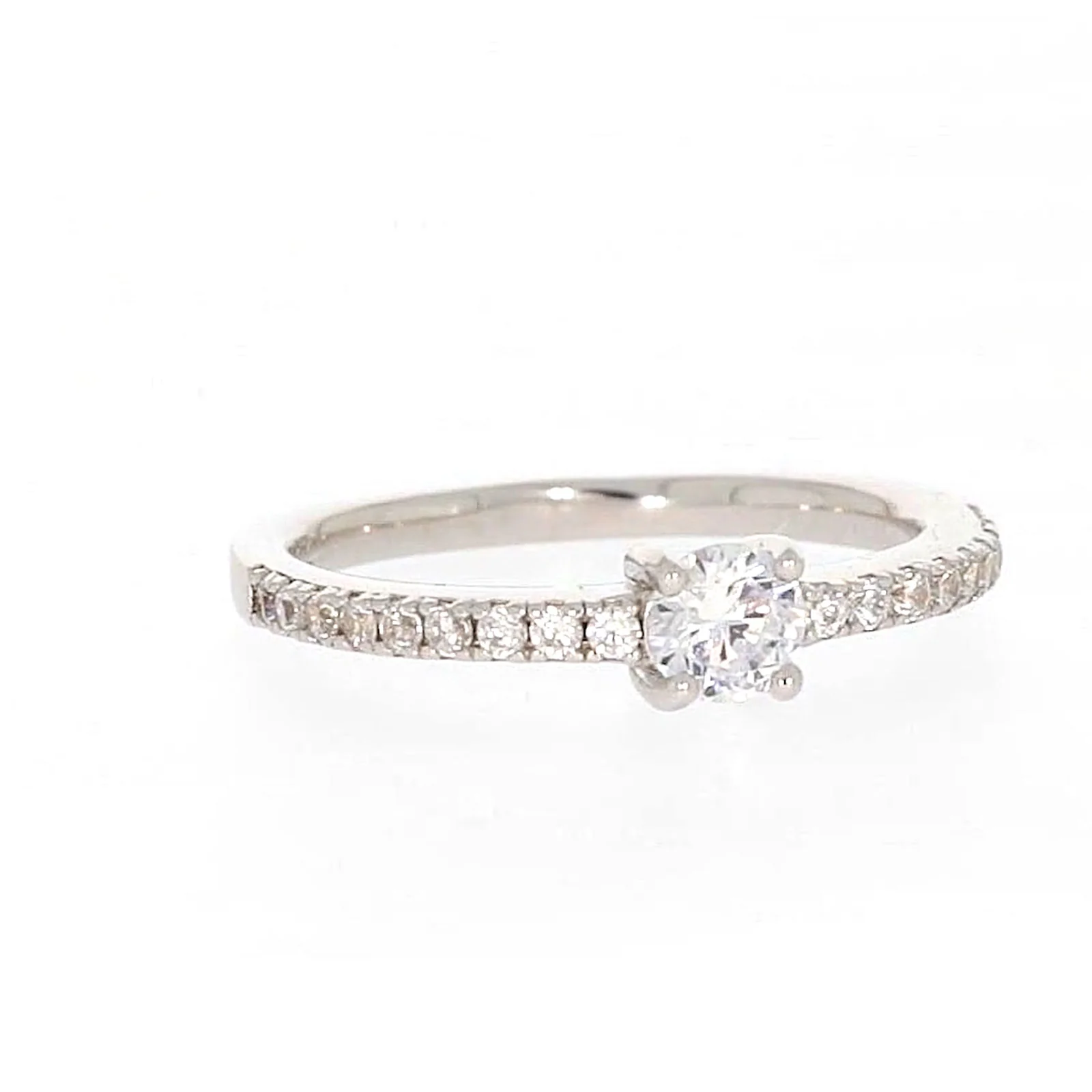 Sterling Silver Cubic Zirconia Stacker Ring - Image 72