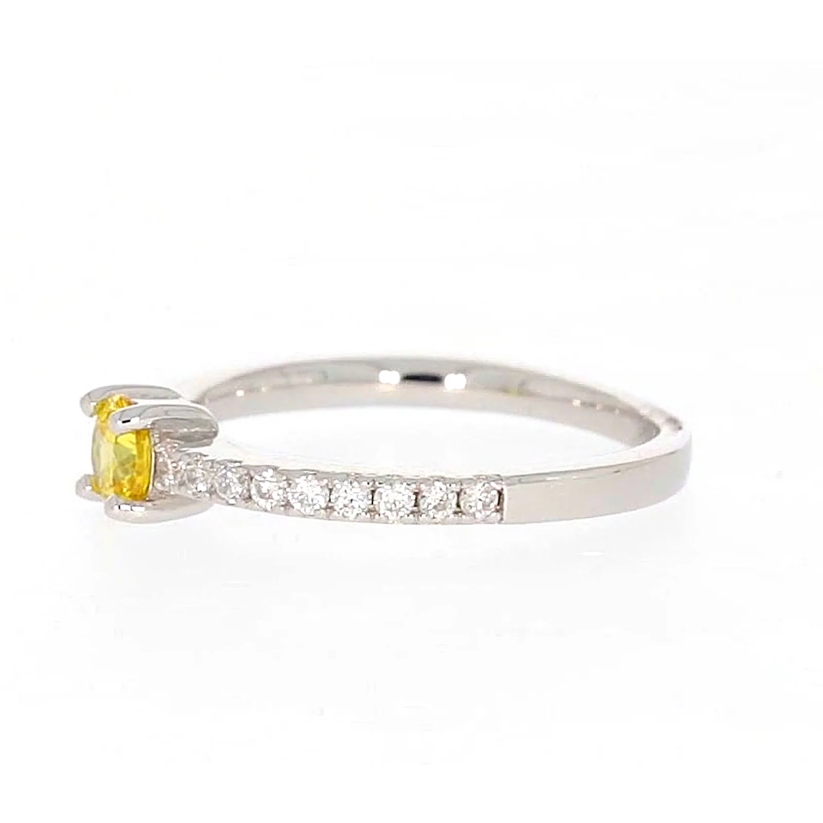 Sterling Silver Cubic Zirconia Stacker Ring - Image 15