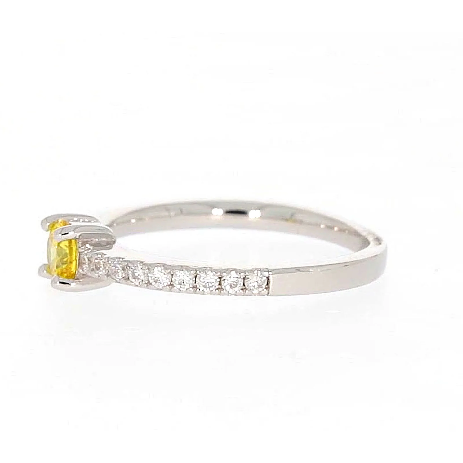 Sterling Silver Cubic Zirconia Stacker Ring - Image 16