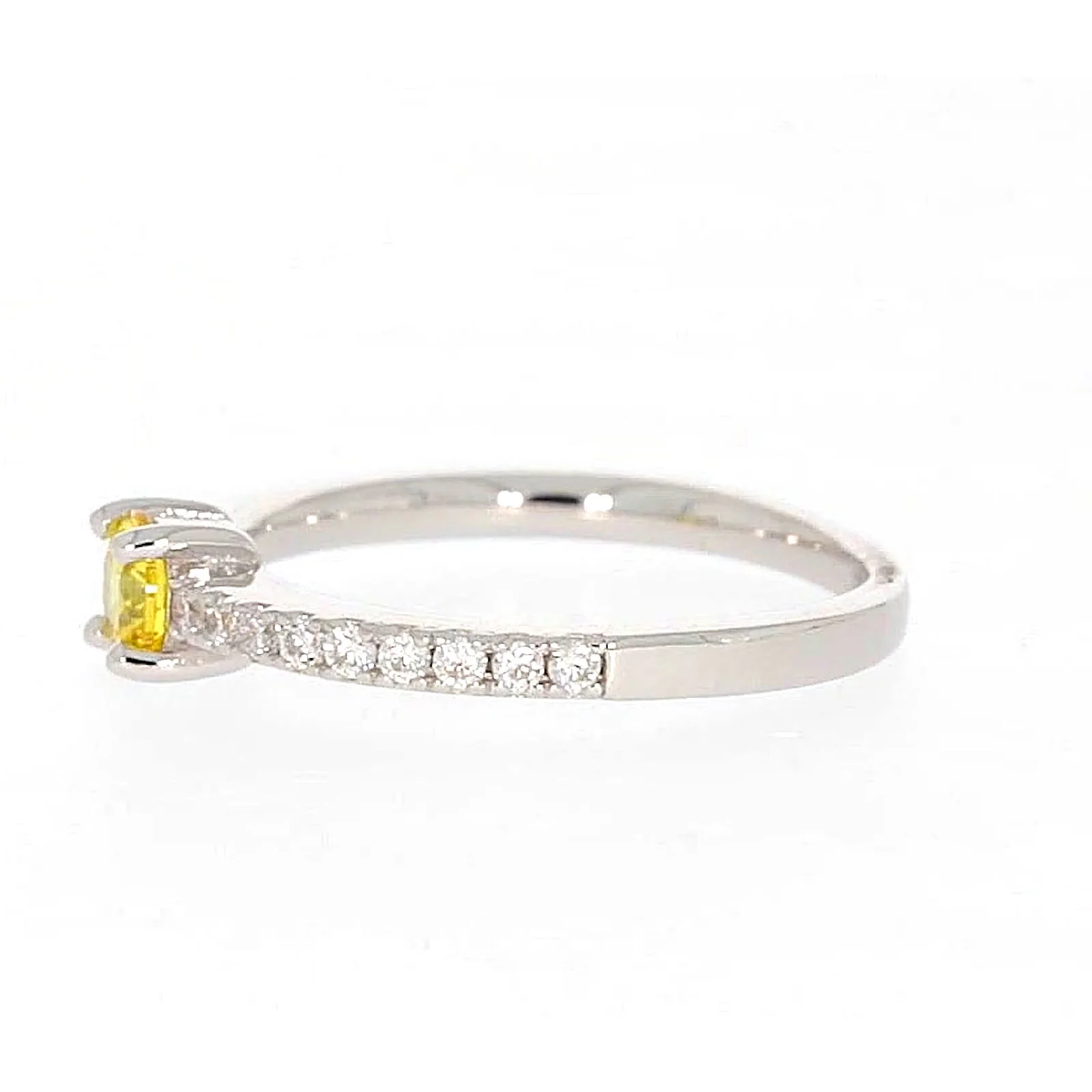 Sterling Silver Cubic Zirconia Stacker Ring - Image 17