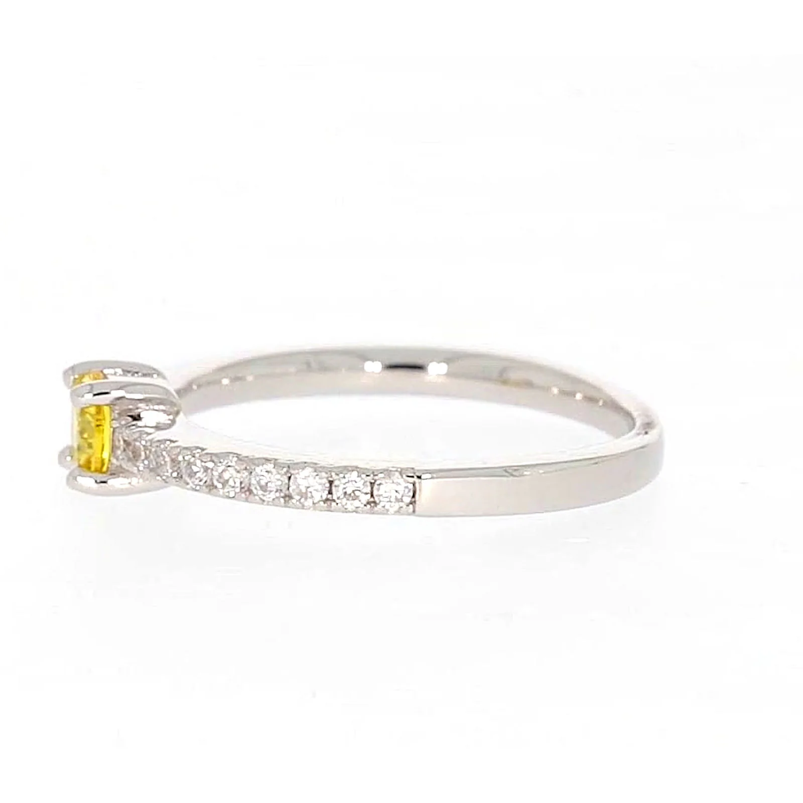 Sterling Silver Cubic Zirconia Stacker Ring - Image 18