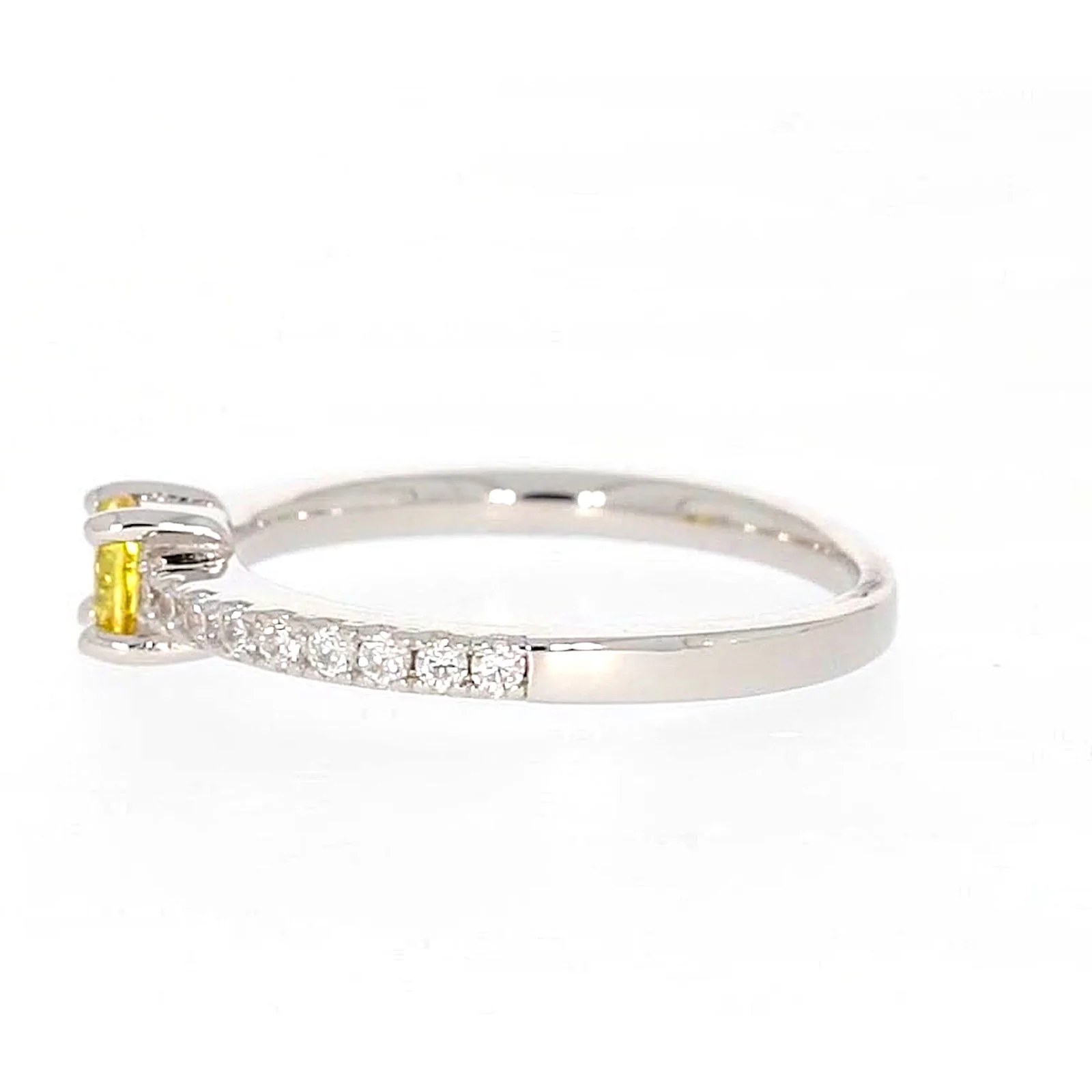 Sterling Silver Cubic Zirconia Stacker Ring - Image 19