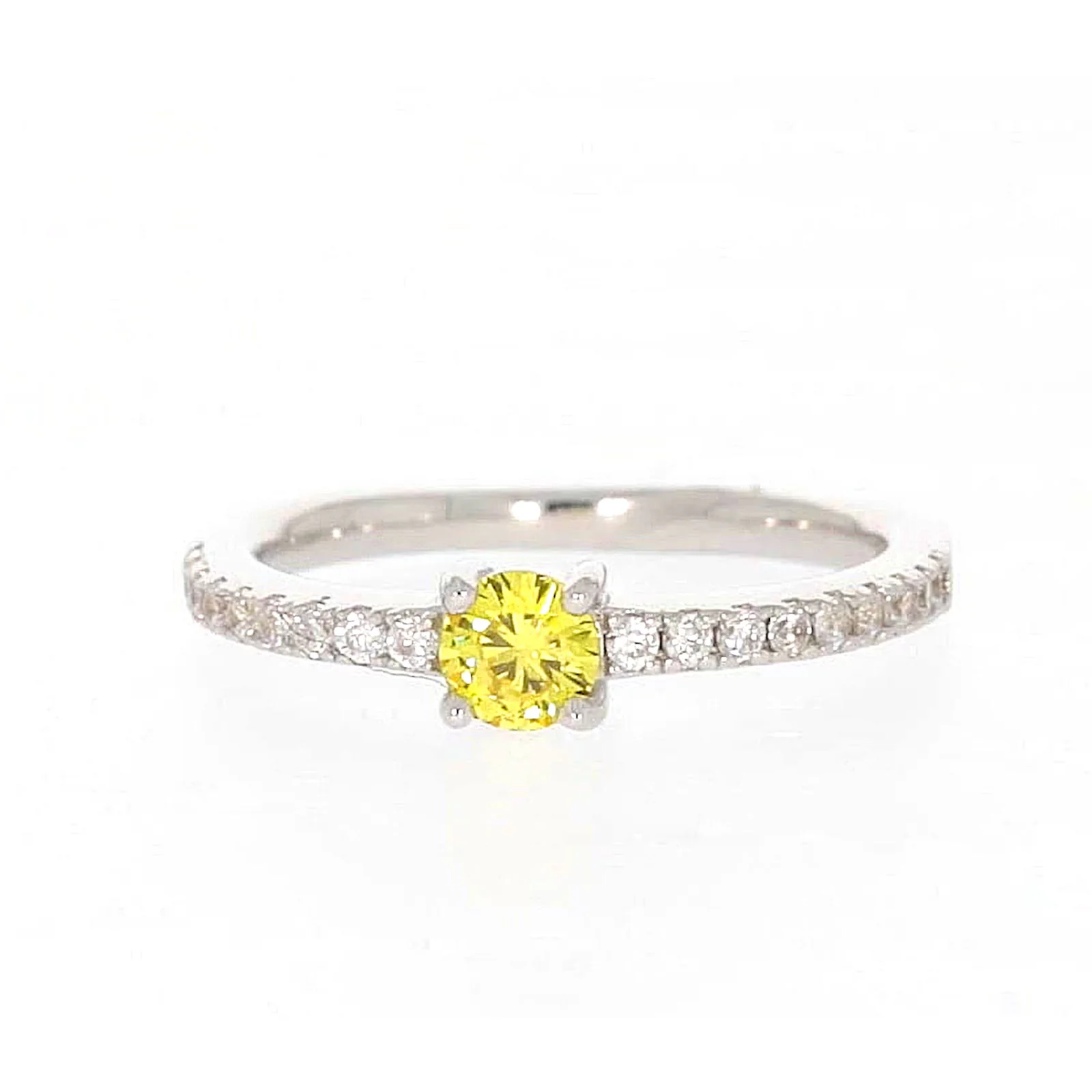 Sterling Silver Cubic Zirconia Stacker Ring - Image 2
